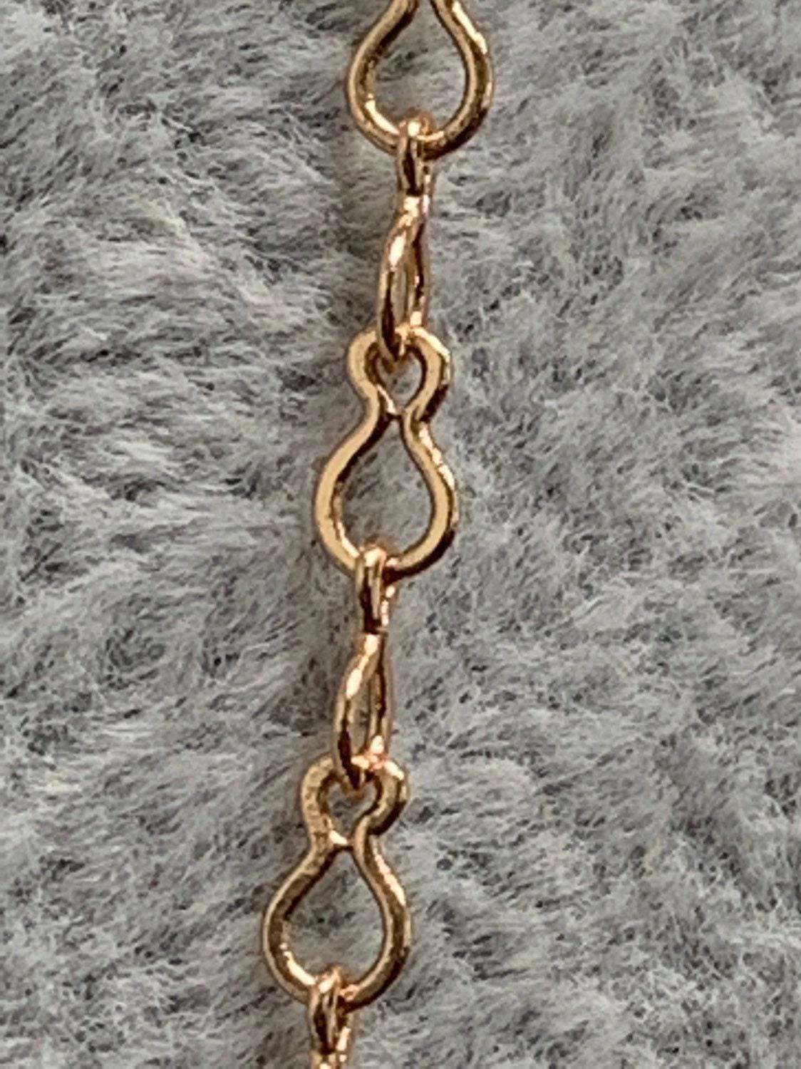 1pc gold figure 8 chain,2.8 mm figure 8 chain with spring clasp, gold figure 8 chain necklace, great quality, jewelry supplies,719