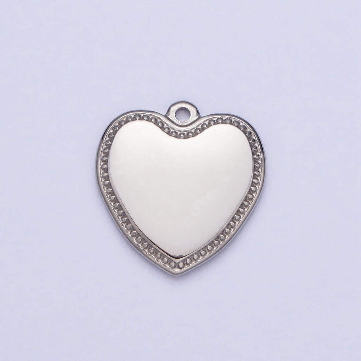 Dainty stainless steel heart charm in gold & silver love pendant lead nickel free tarnish free | p-893