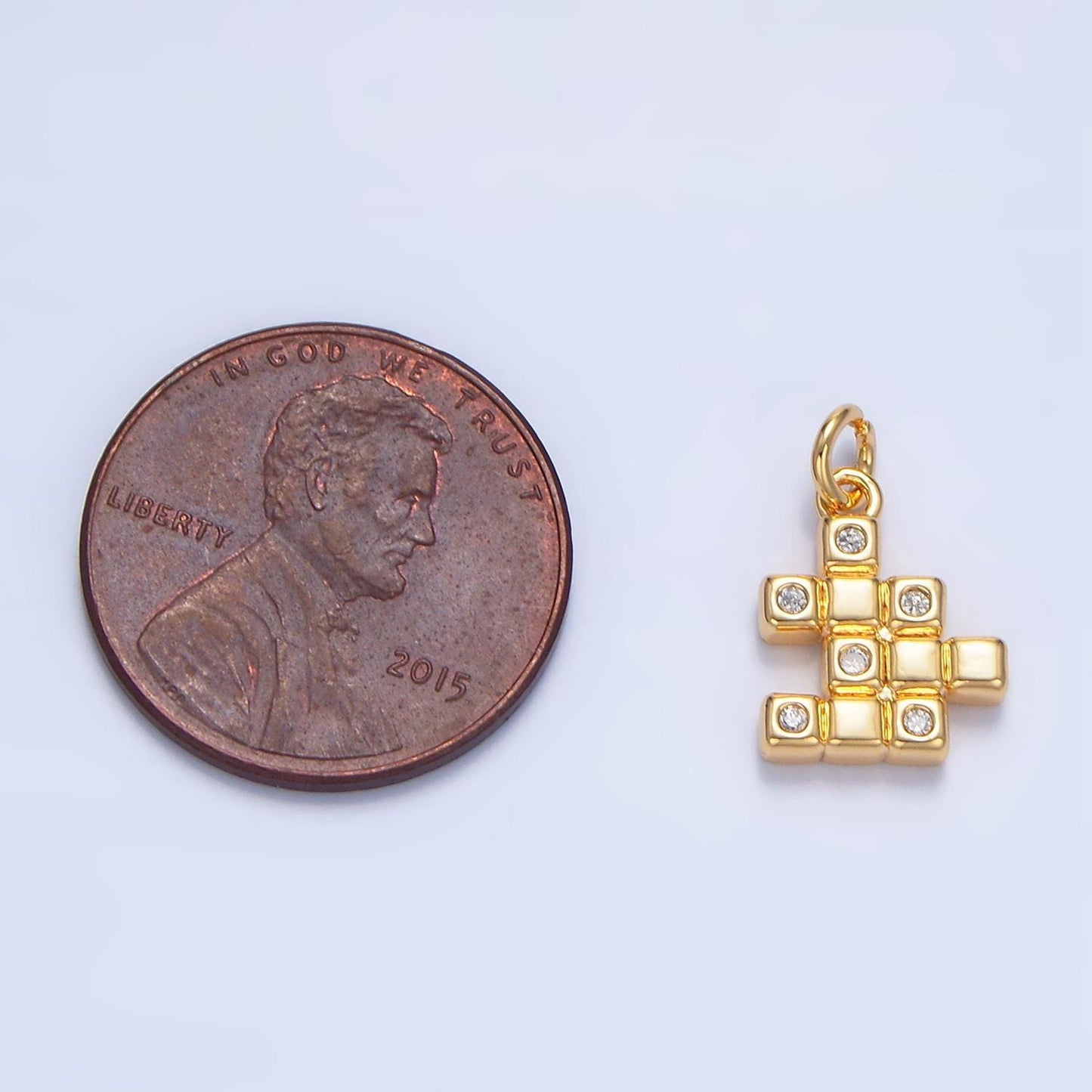 24k gold filled bricks charm pendant gamer necklace gift idea gold game puzzle charm for bracelet necklace x861
