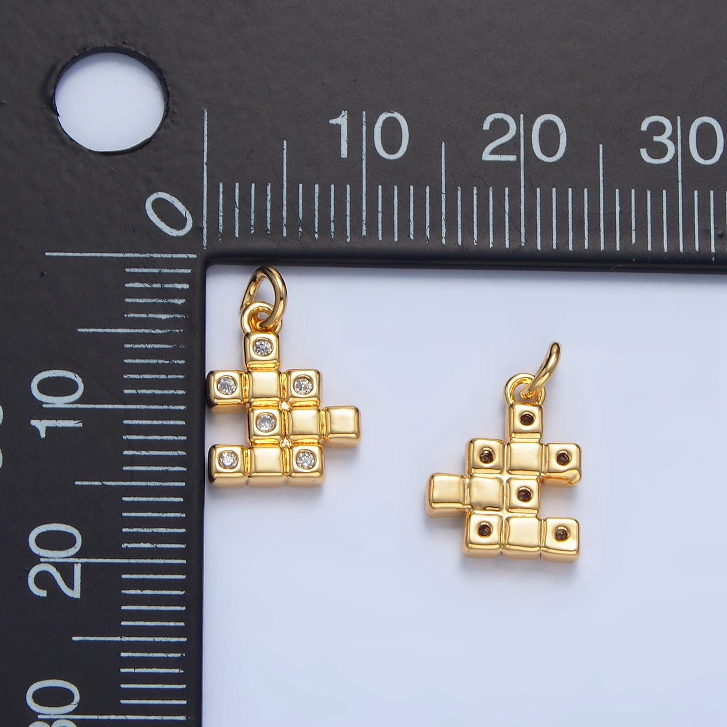 24k gold filled bricks charm pendant gamer necklace gift idea gold game puzzle charm for bracelet necklace x861
