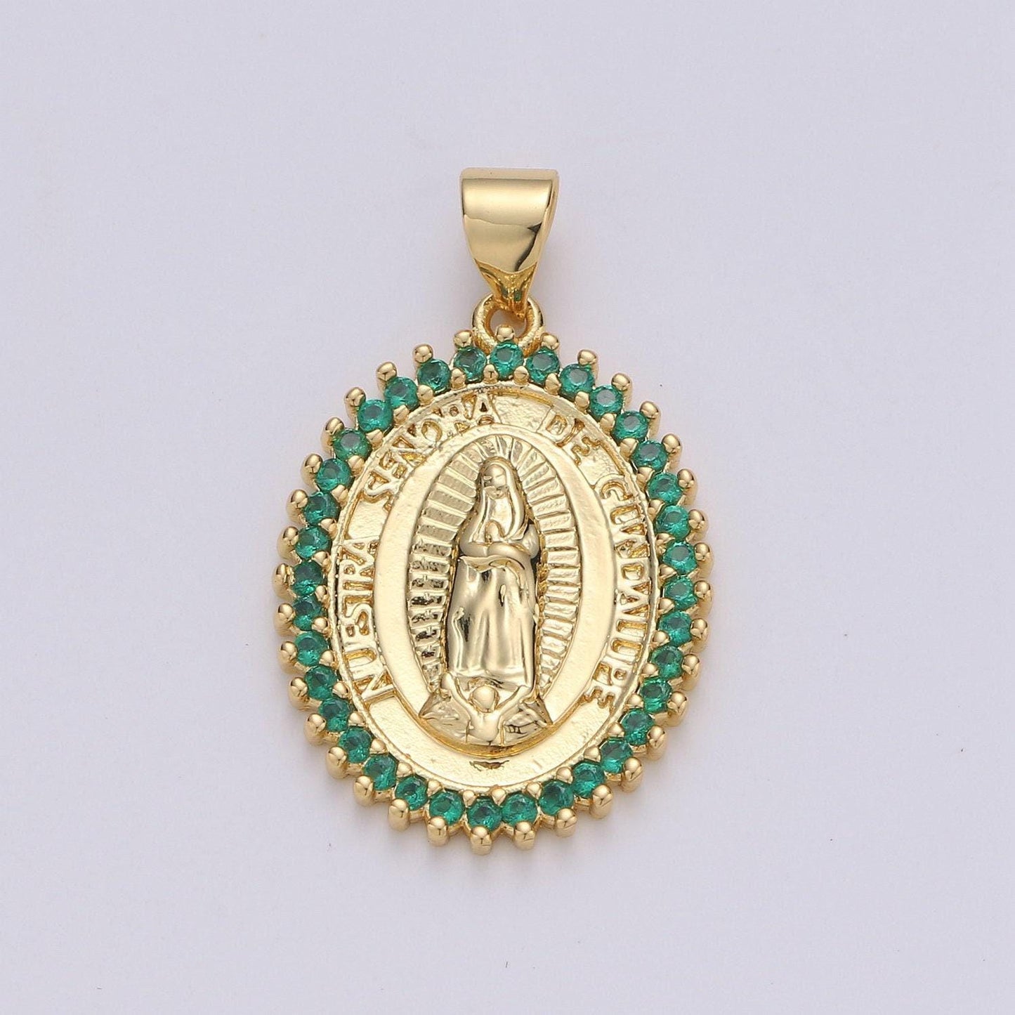 24k gold filled virgen de guadalupe pendant necklace micro pave virgen de guadalupe pendant for necklace religious jewelry i-841~i-843 i-845