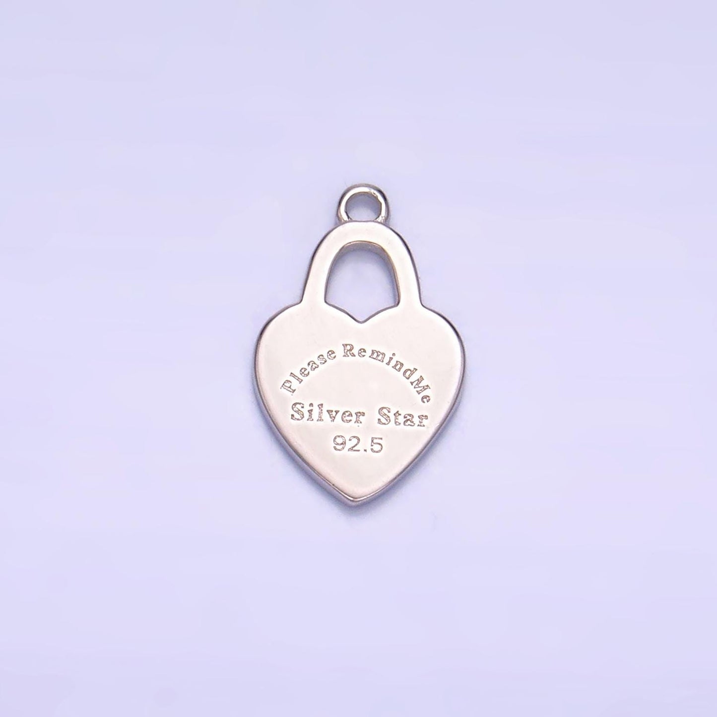 925 Sterling Silver Padlock Pendant Dainty Silver Lock Charm Padlock necklace bracelet Lock Charm Please Remind Me Message