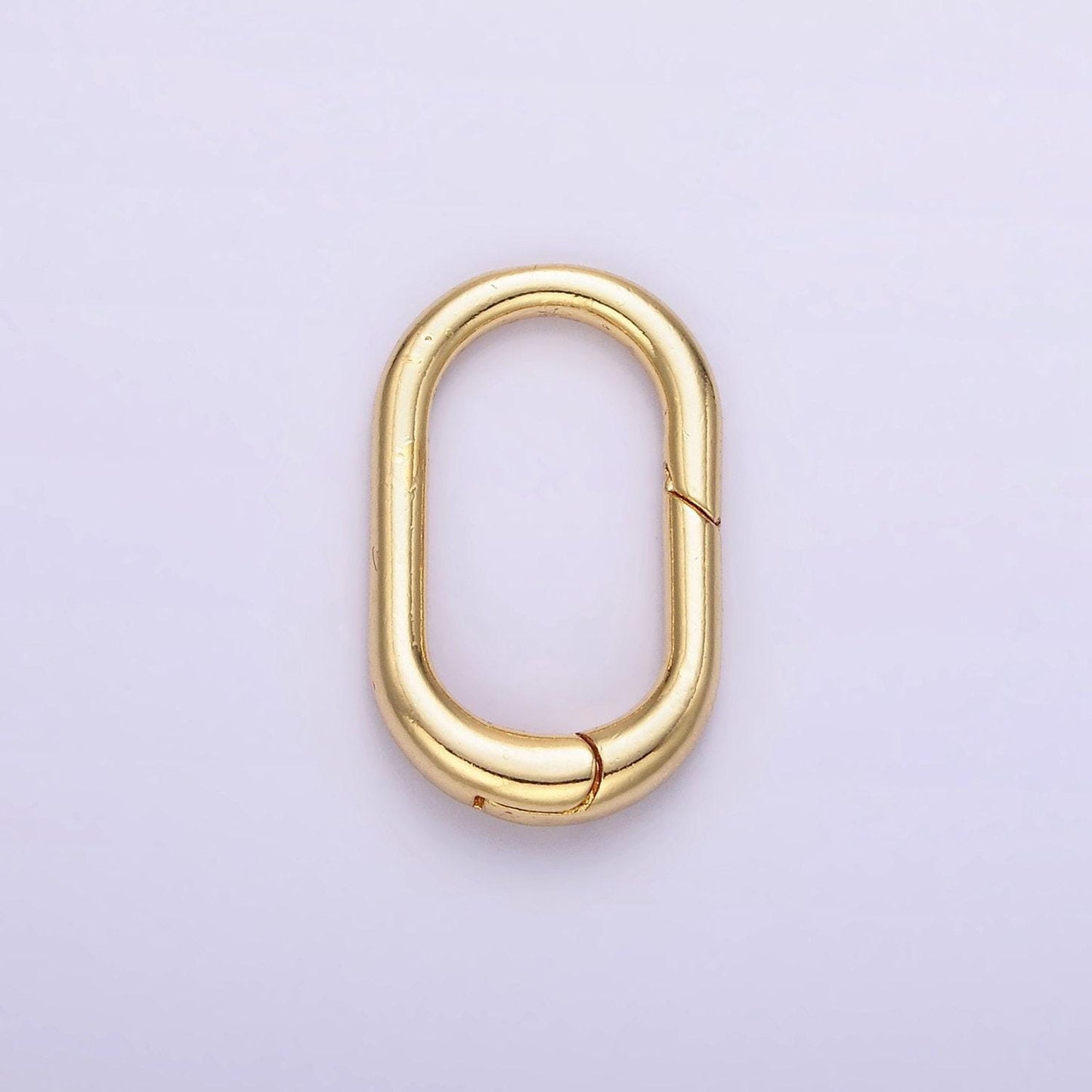 Gold & silver wide oval clasp gold filled | z-803
