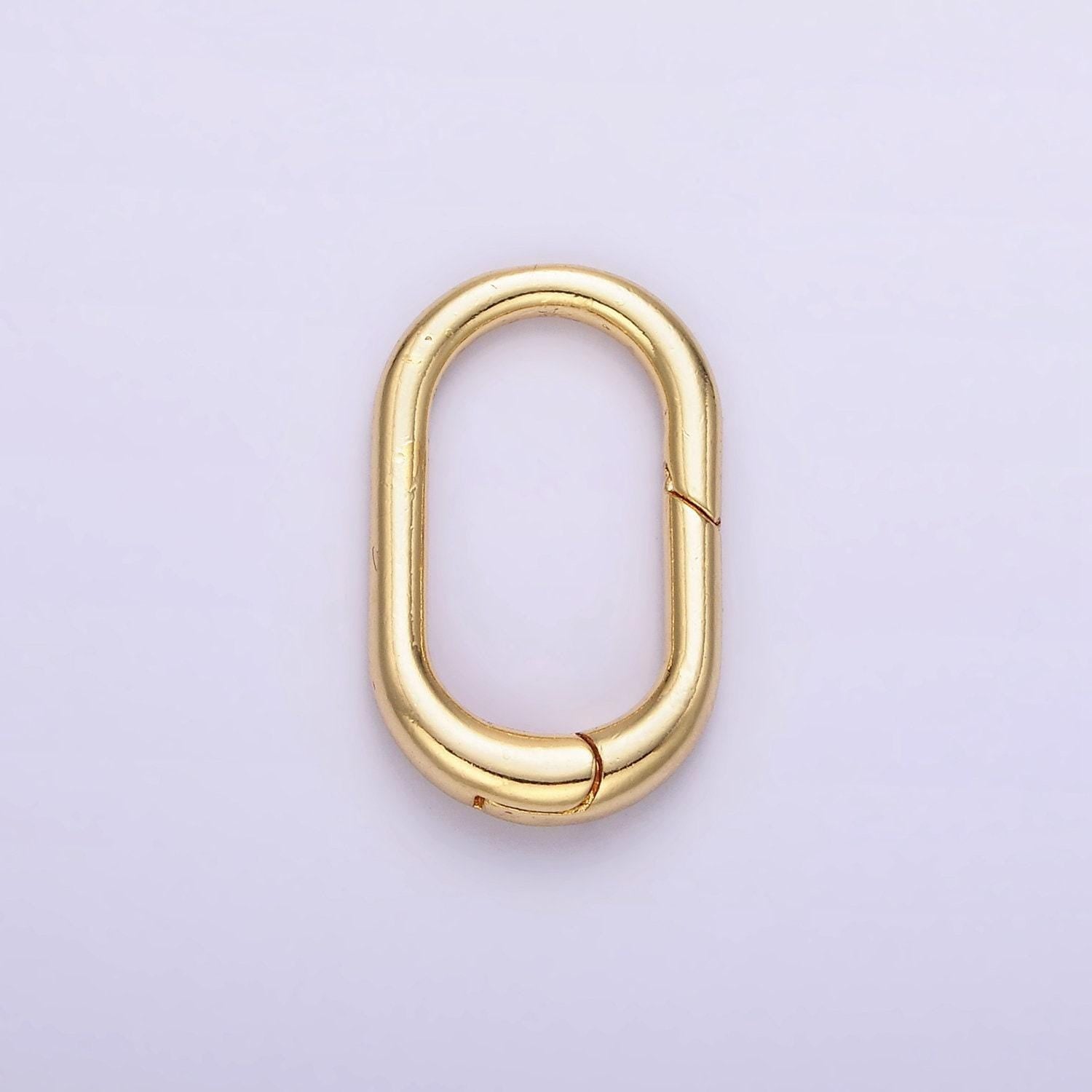 Gold & silver wide oval clasp gold filled | z-803