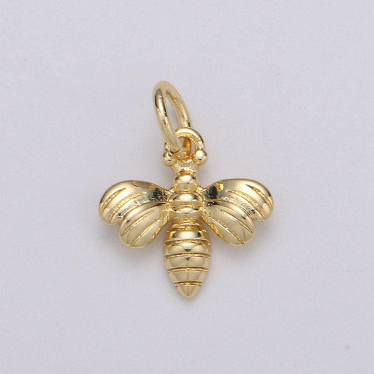 1pc 24k gold bee pendant charm, insect bug pendant charm, animal pendant, for diy jewelry