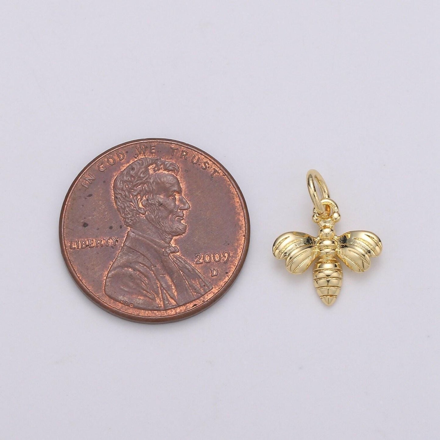 1pc 24k gold bee pendant charm, insect bug pendant charm, animal pendant, for diy jewelry