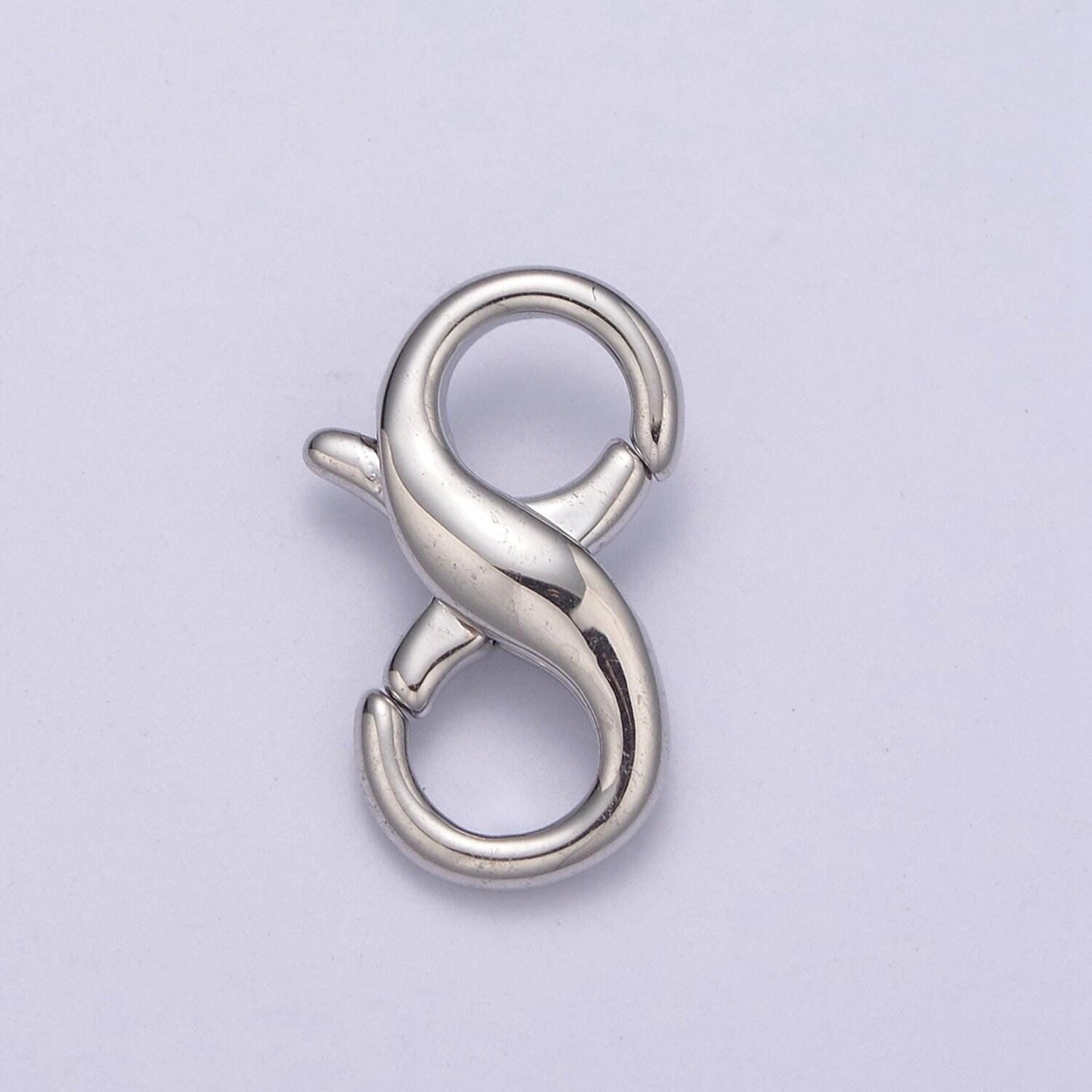 24k gold filled 18mm double opening infinity silver figure 8 interchangeable enhancer clasps for jewelry making l-580 / l-581