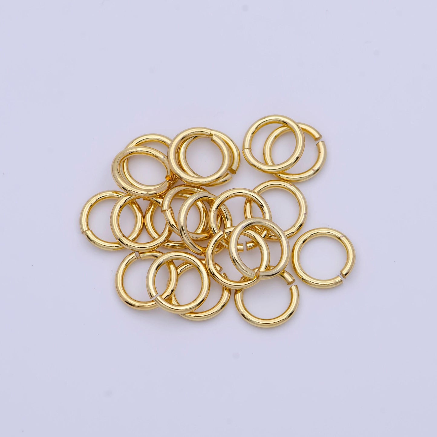 Gold 0.7mm x 7mm (22 gauge) 10 gr jump ring gold connector open jump rings for jewelry making supplies charm bar supply
