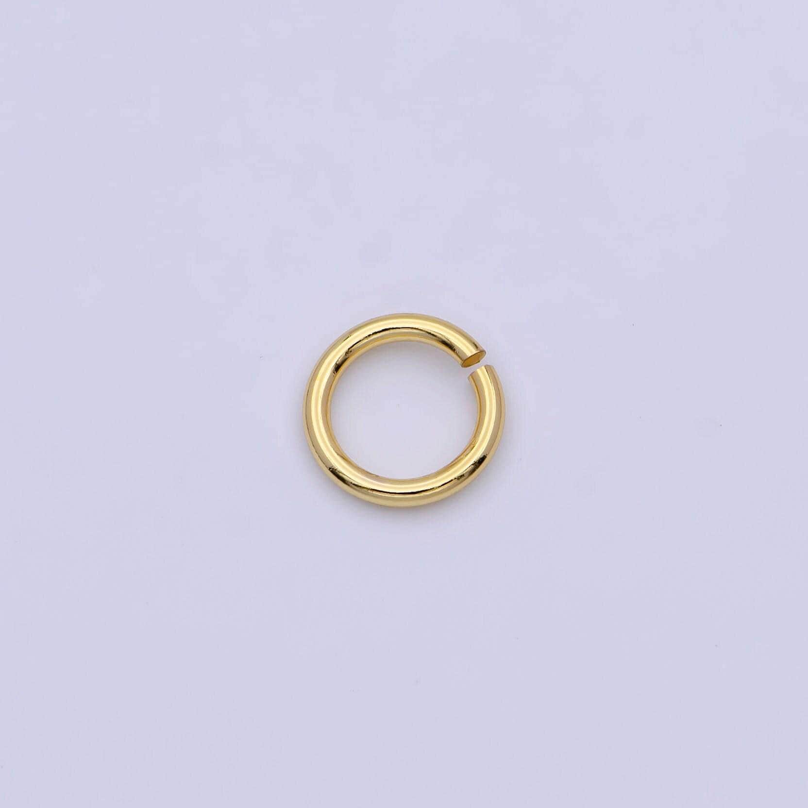 Gold 0.7mm x 7mm (22 gauge) 10 gr jump ring gold connector open jump rings for jewelry making supplies charm bar supply