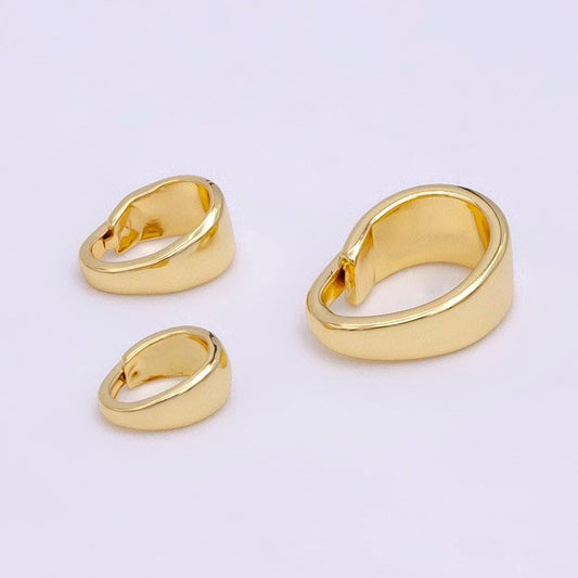 16k gold filled plain snap interchangeable charm holder jewelry supply| z491