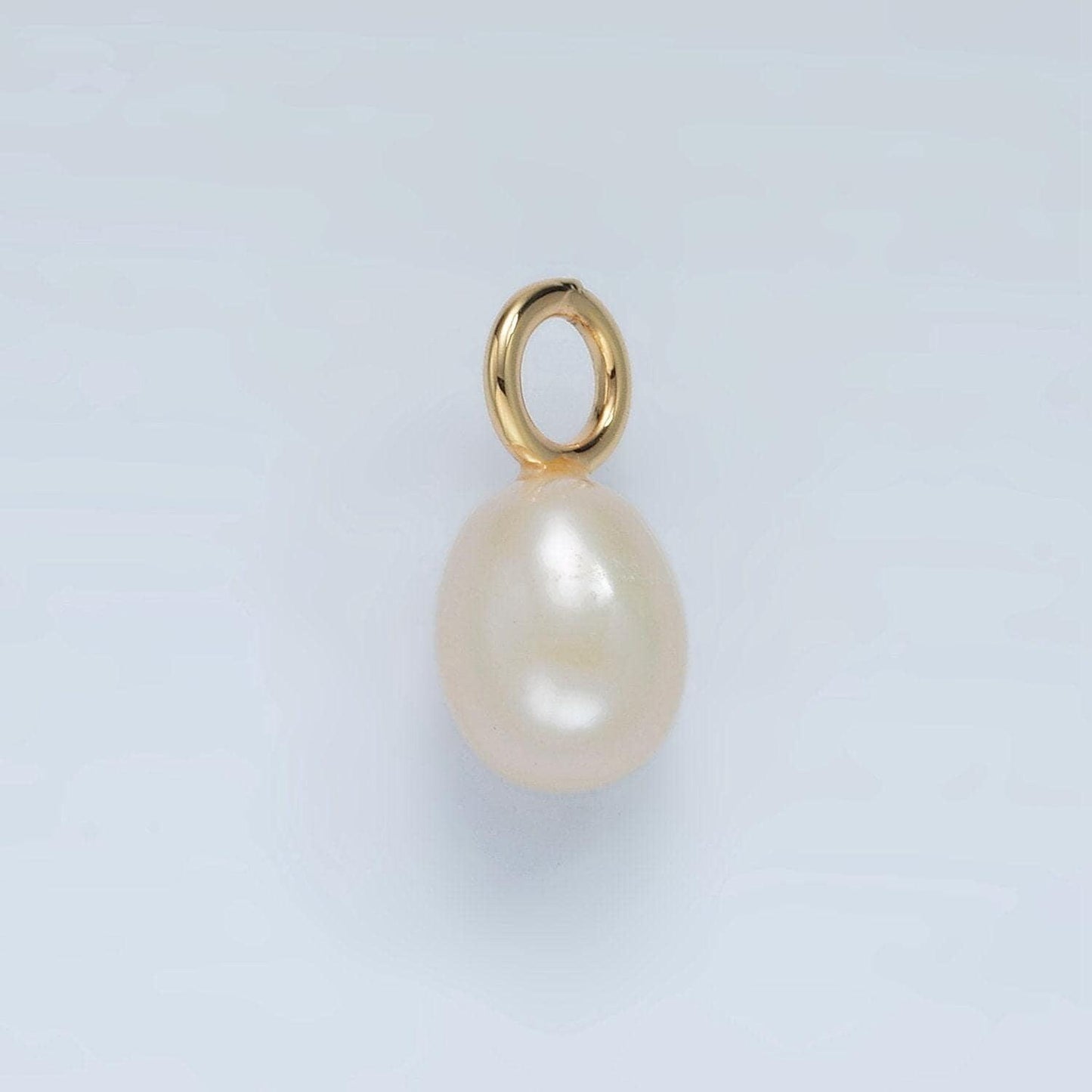 16k gold filled 16mm freshwater pearl drop pendant | p1868