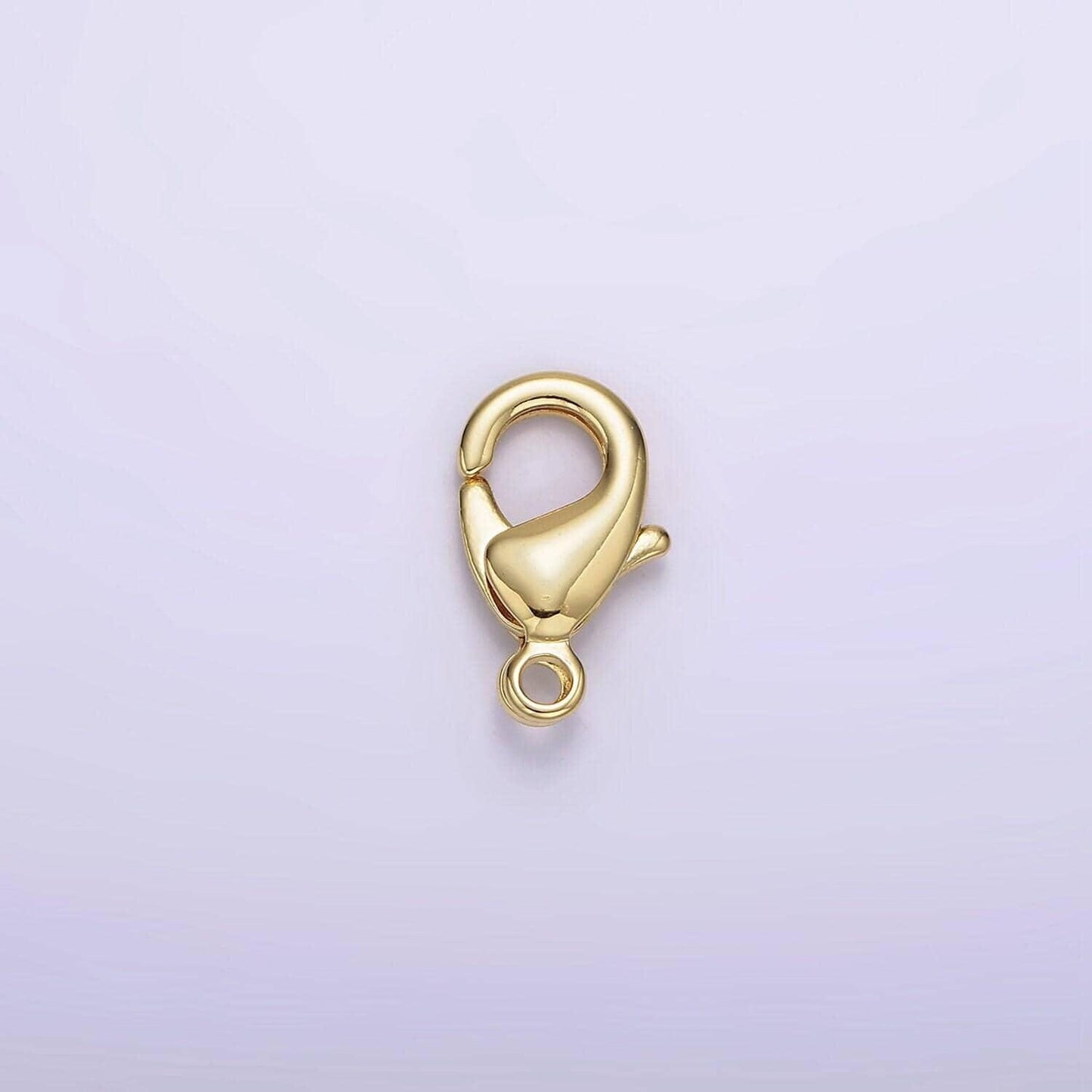 14k gold filled 15mm, 12mm, 10mm lobster claw clasps closure findings supply for jewelry making | z533 - z535