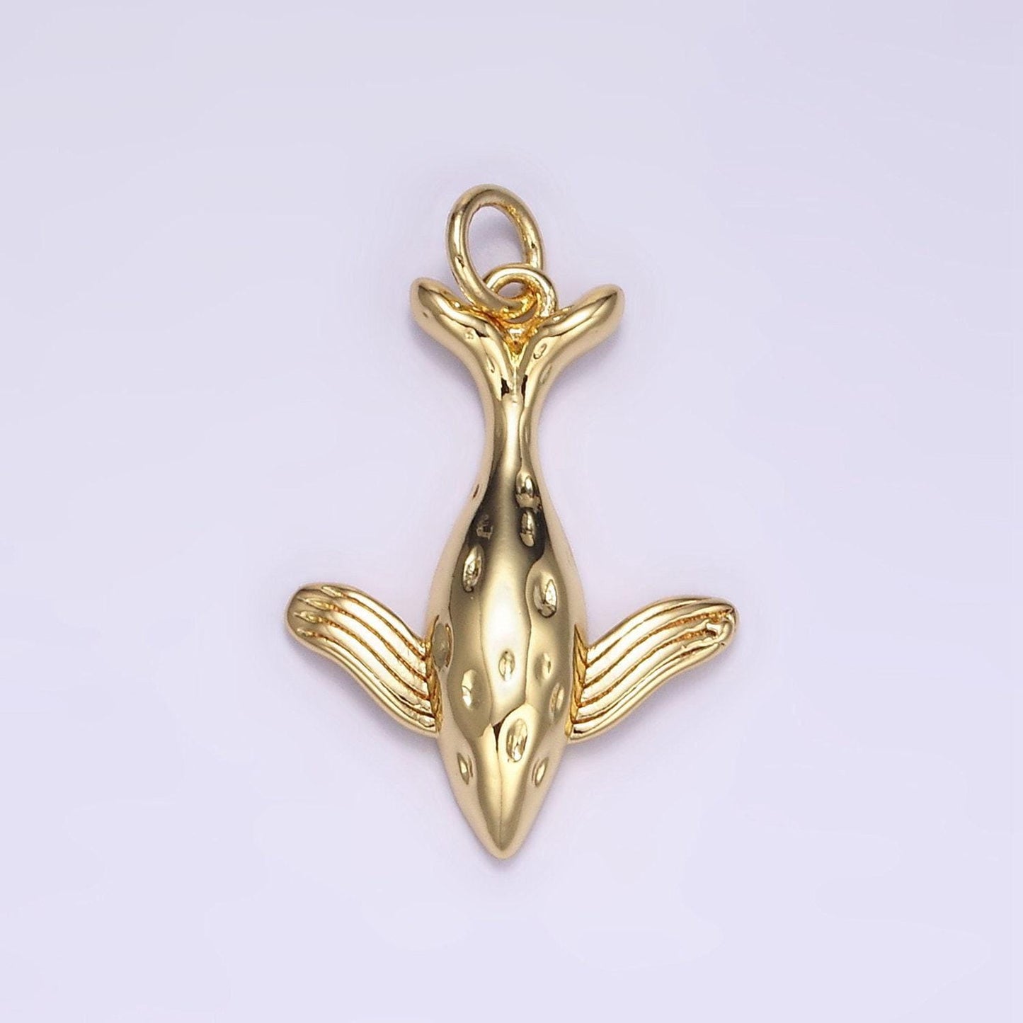14k gold filled 22.2mm whale charm | m127