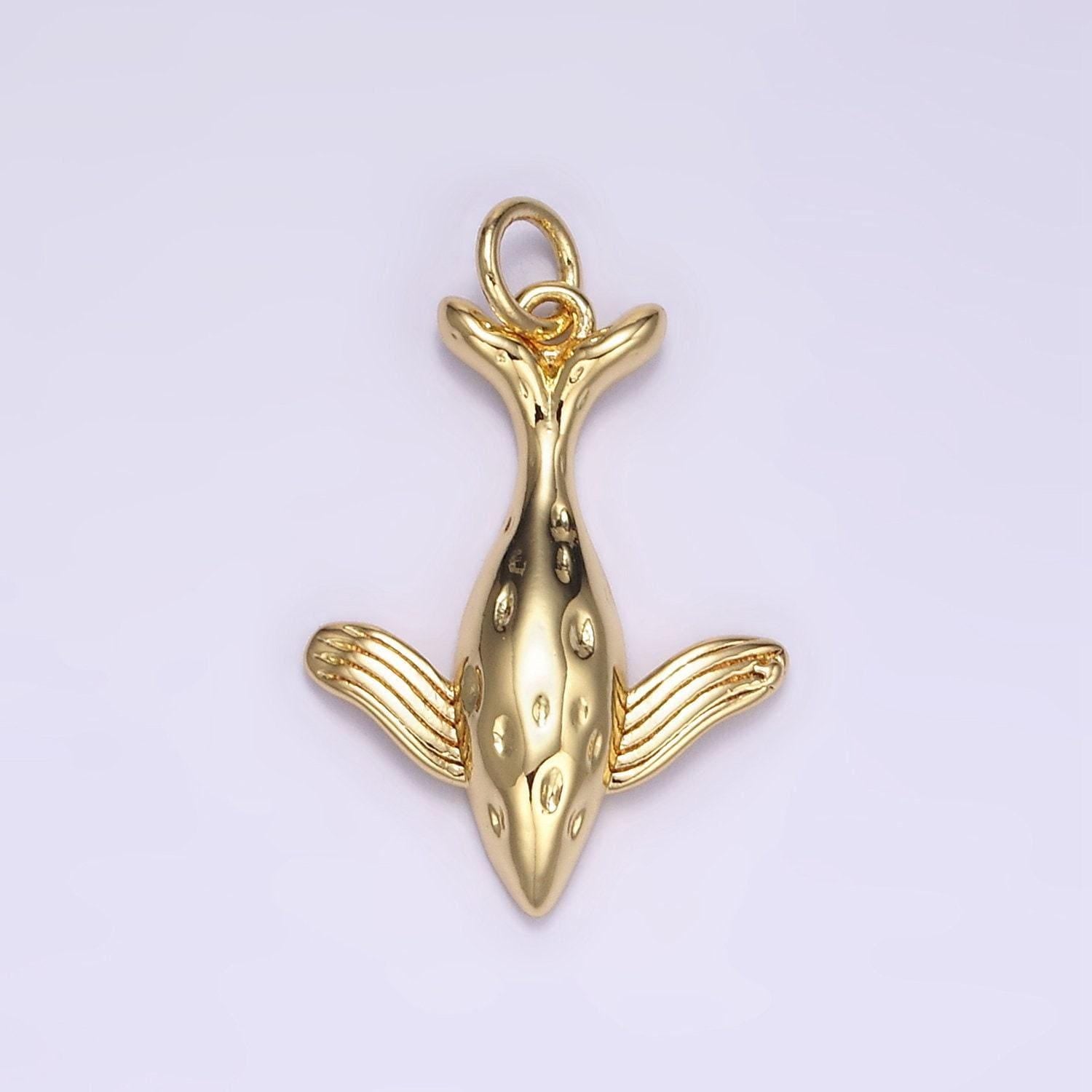 14k gold filled 22.2mm whale charm | m127