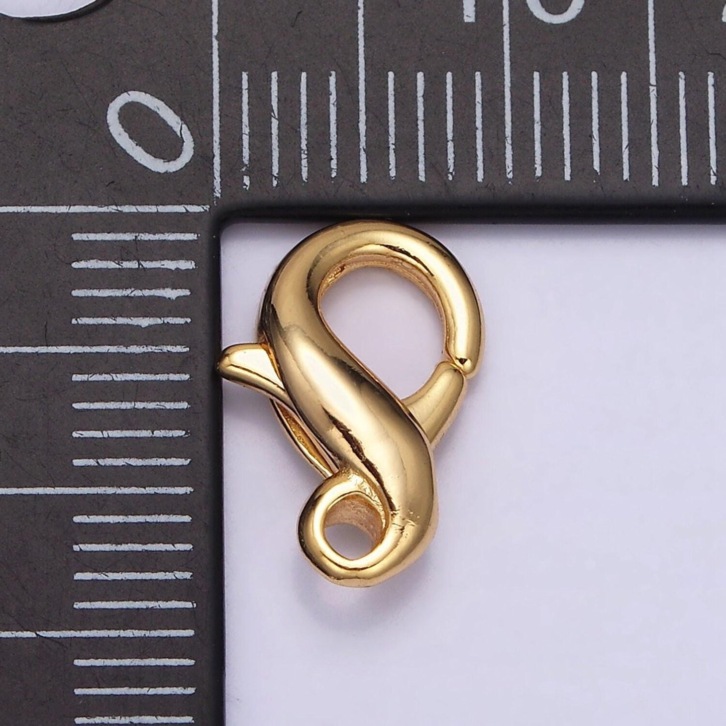 Gold filled infinity clasp tiny trigger clasp – unique design lobster claw for jewelry making supplies z395