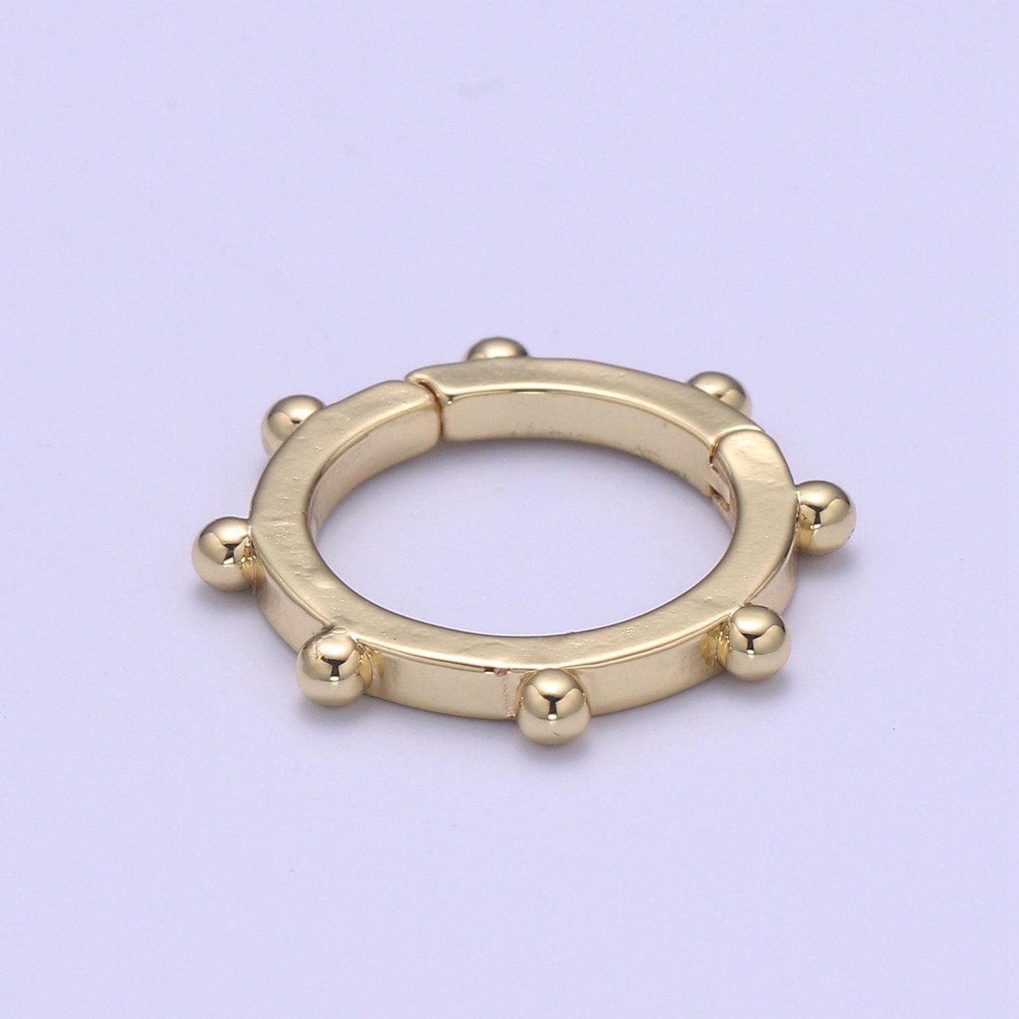 1 pc nautical gold spring gate ring, 18 mm ship wheel push gate ring, charm holder clasp for connector, wristlet holder l-275