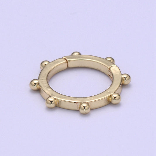 1 pc nautical gold spring gate ring, 18 mm ship wheel push gate ring, charm holder clasp for connector, wristlet holder l-275