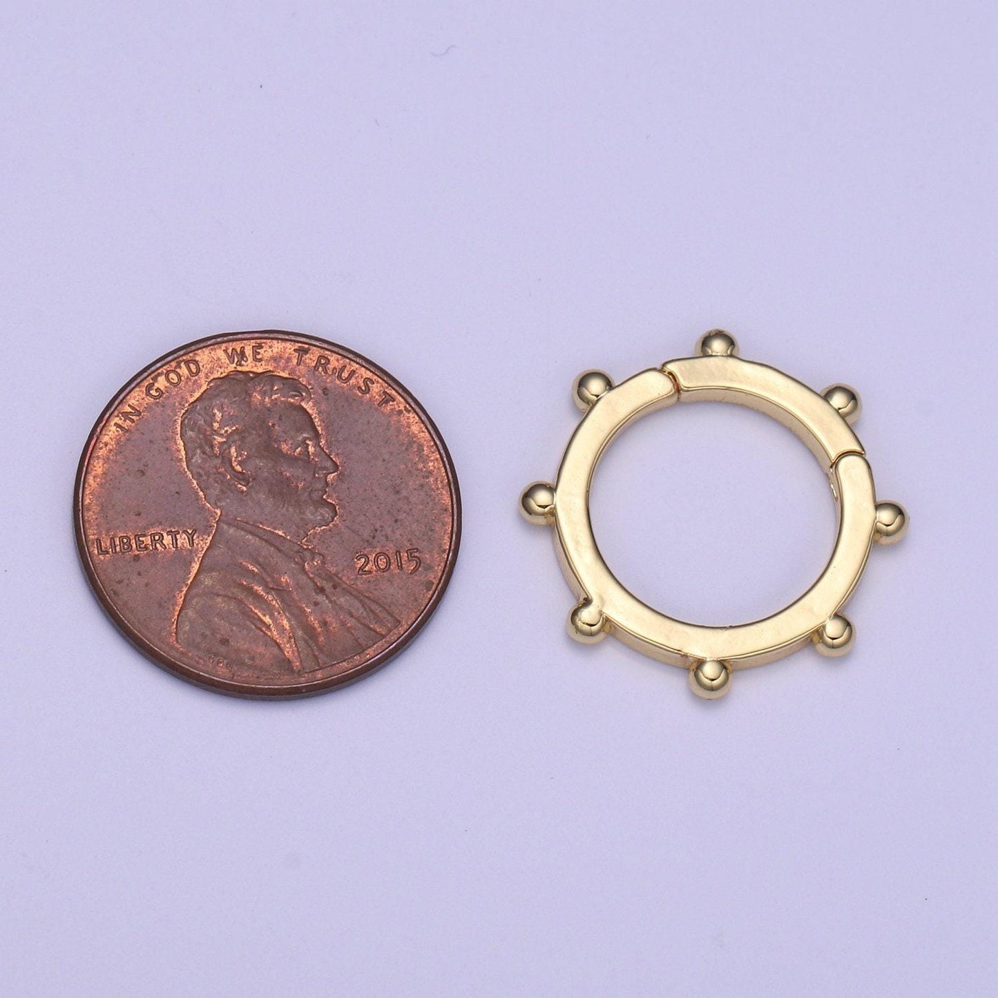 1 pc nautical gold spring gate ring, 18 mm ship wheel push gate ring, charm holder clasp for connector, wristlet holder l-275