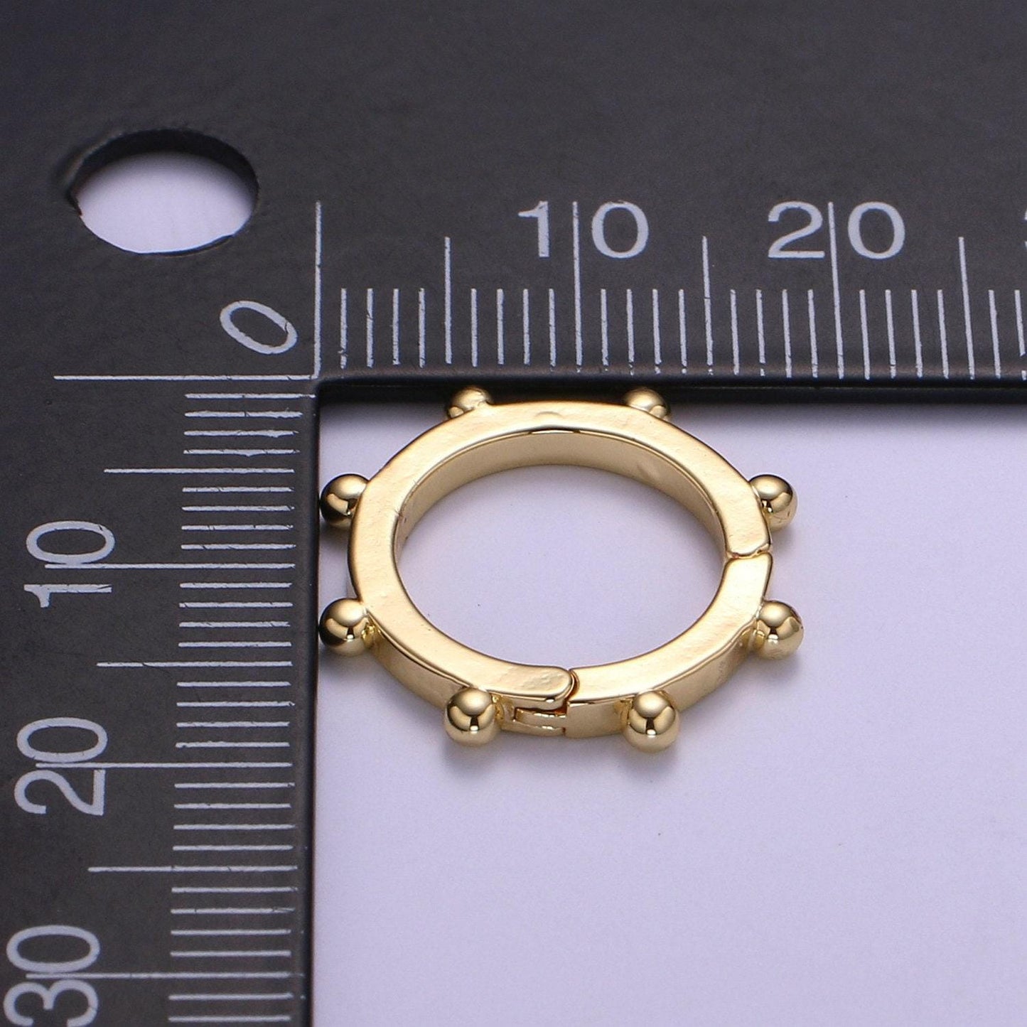 1 pc nautical gold spring gate ring, 18 mm ship wheel push gate ring, charm holder clasp for connector, wristlet holder l-275
