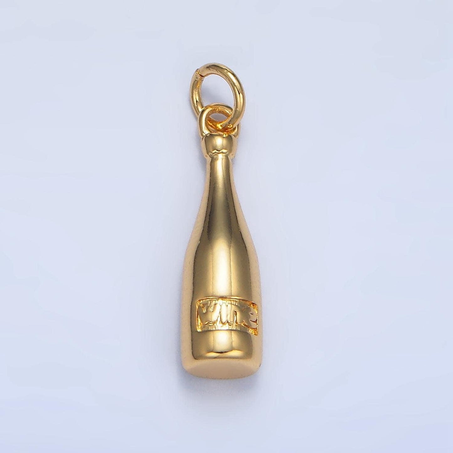 Dainty champagne bottle charm gold wine bracelet necklace charm pendant minimalist jewelry making x863