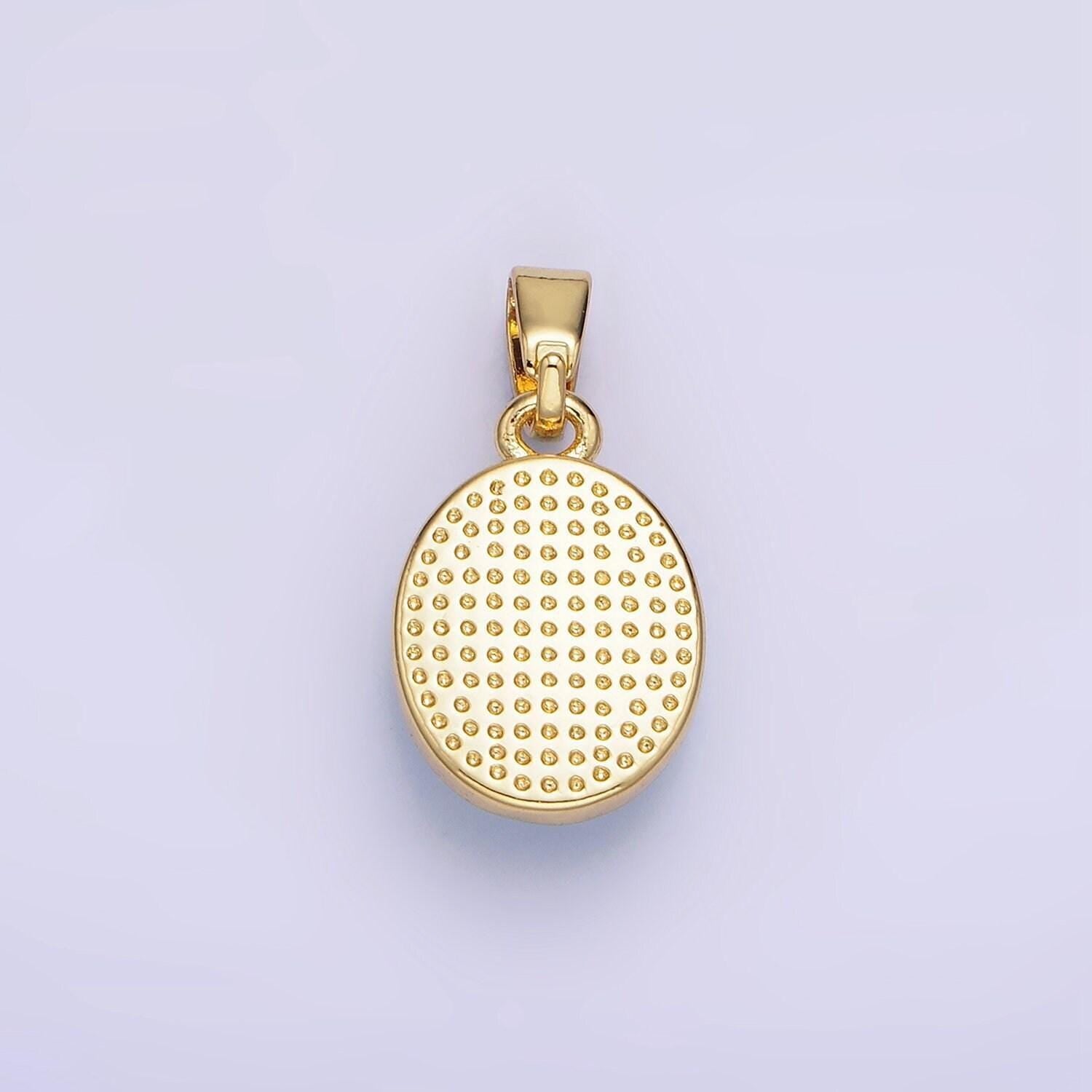 14k gold filled turquoise gemstone oval bezel pendant | ah-164