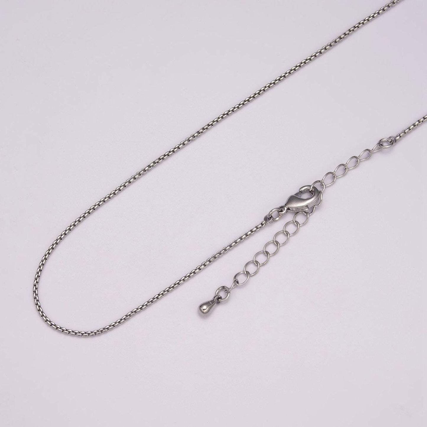 1pc 17.7'' ready to use 1.2mm 16k gold plated rolo box necklace chainlayer round chain bold necklacefor pendant charm necklace making,wa 436