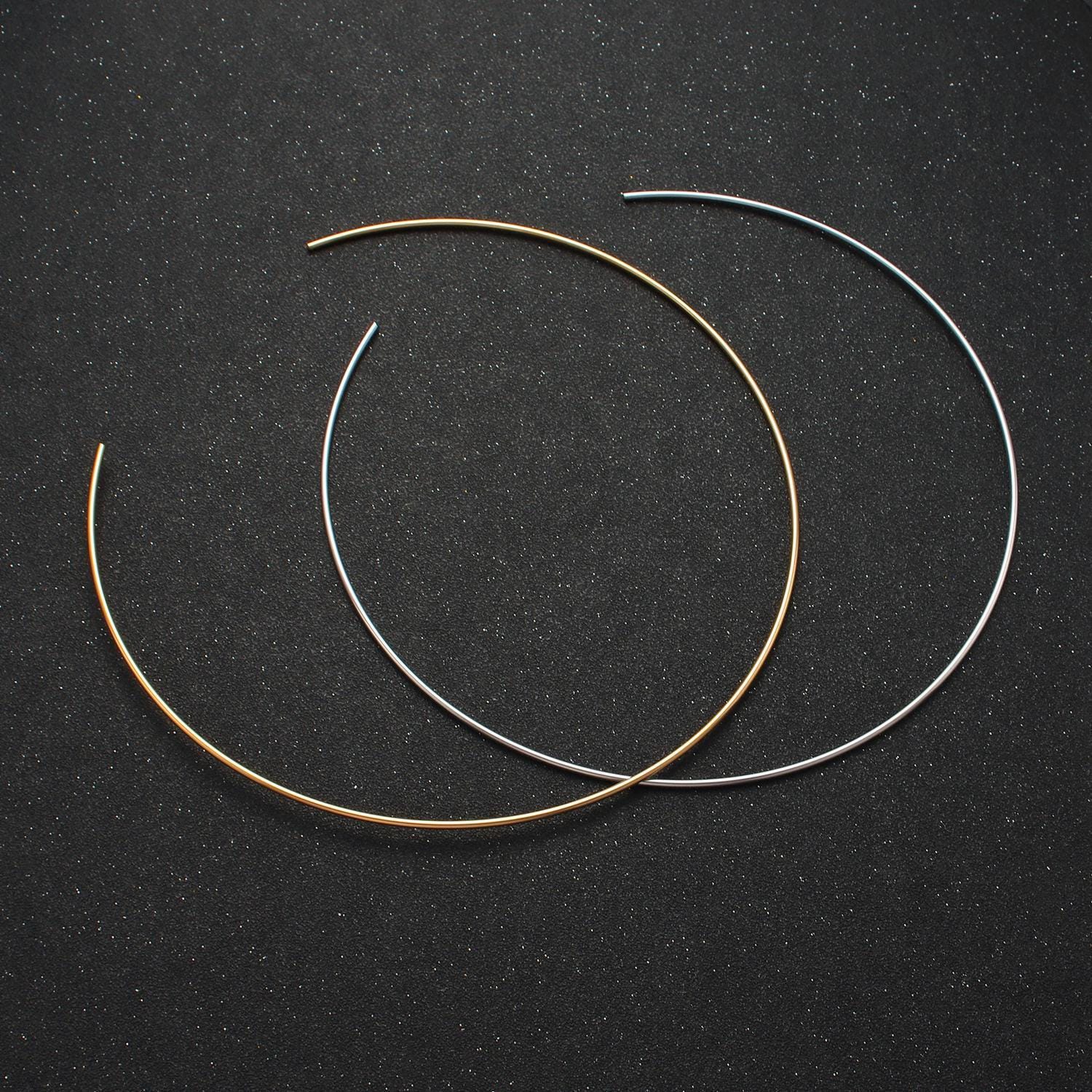 Dainty gold collar necklace silver choker necklace minimalist jewelry thin wire layer necklace adjustable wa-2620