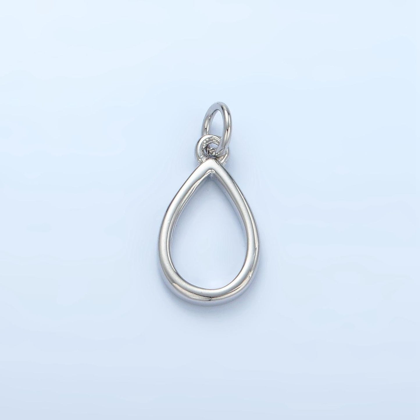 Dainty gold filled tear drop charm shaped add-on charm pendant open teardrop geometric jewelry d744