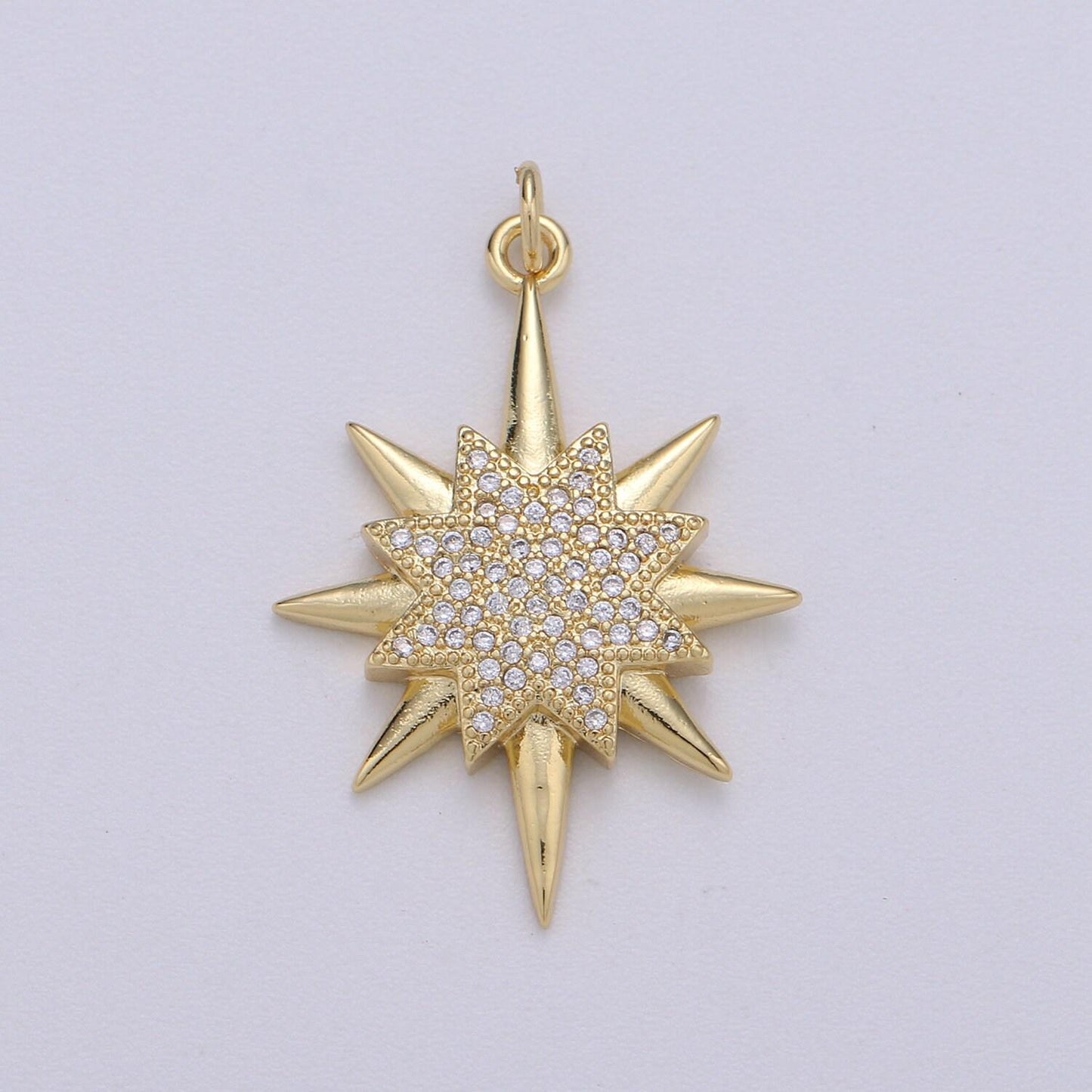 1pcs micro pave star charms, cubic zirconia charms, gold star charm, necklace pendant bracelet charms star celestial jewelry