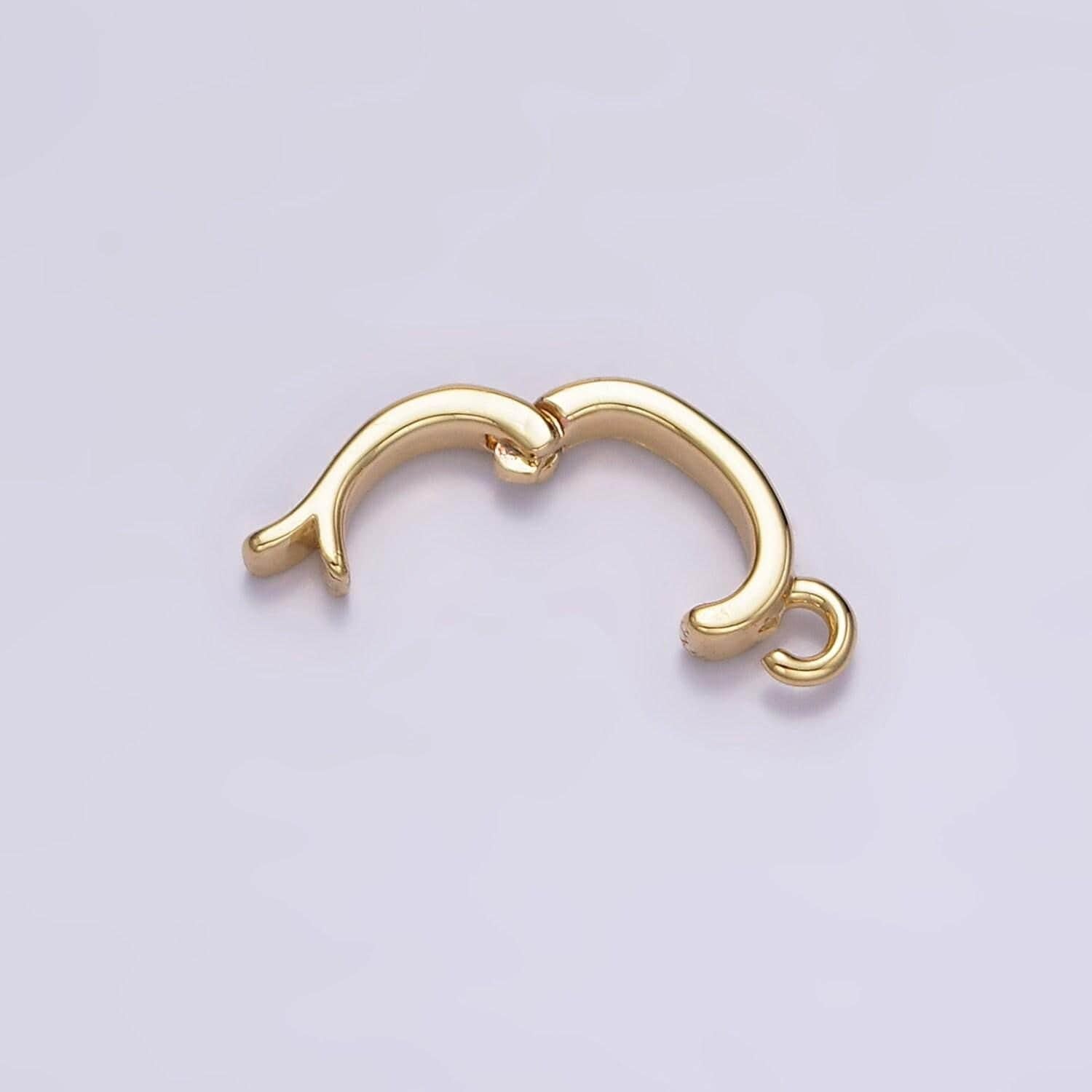 14k gold filled hinged pull clasp charm bail necklace enhancer bail enhancer snap bail clasp charm with open loop for charm bar supply z929