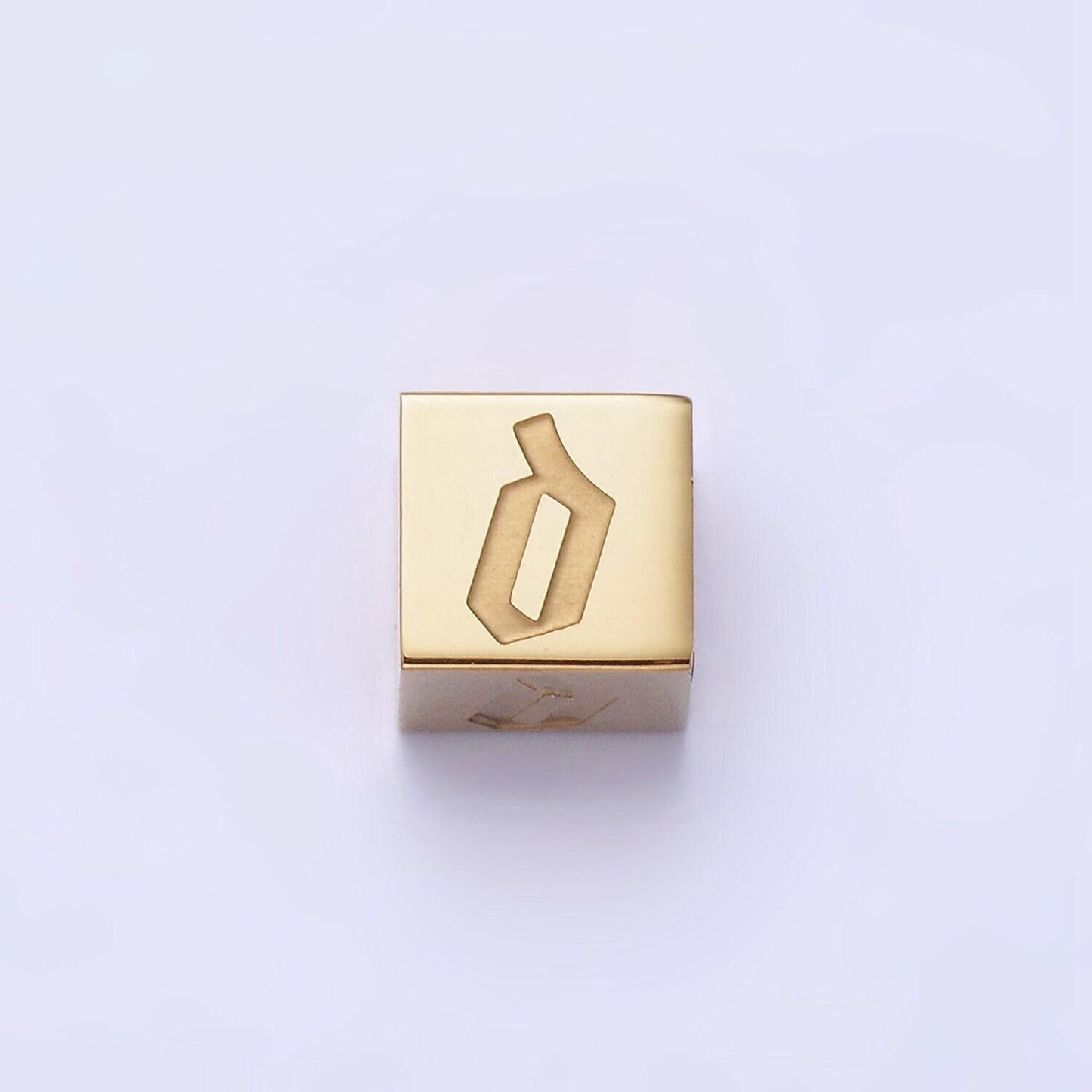 Gold stainless steel gothic letter bead spacer old english alphabet for bracelet necklace jewelry initial charm supplies tarnish free a-937