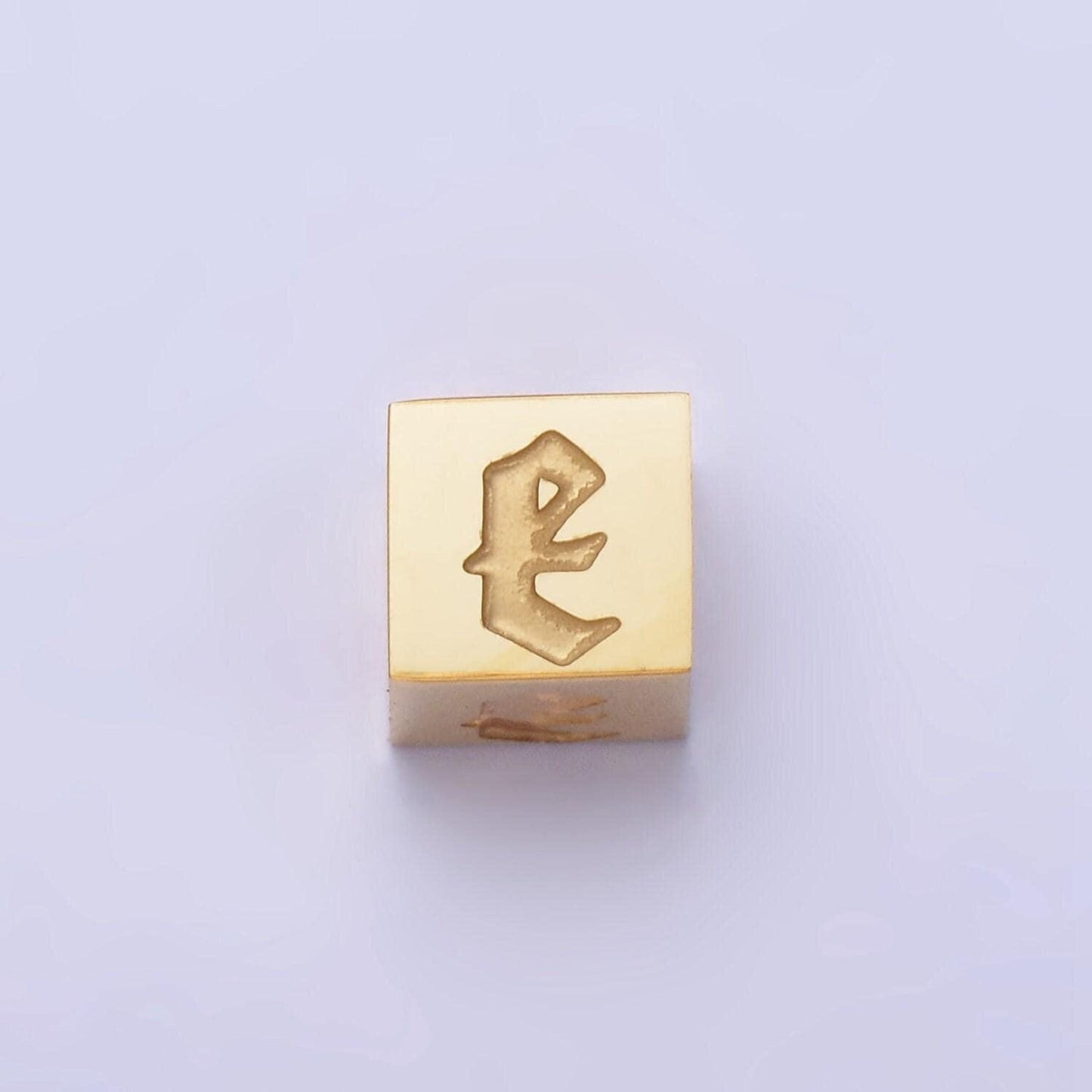 Gold stainless steel gothic letter bead spacer old english alphabet for bracelet necklace jewelry initial charm supplies tarnish free a-937