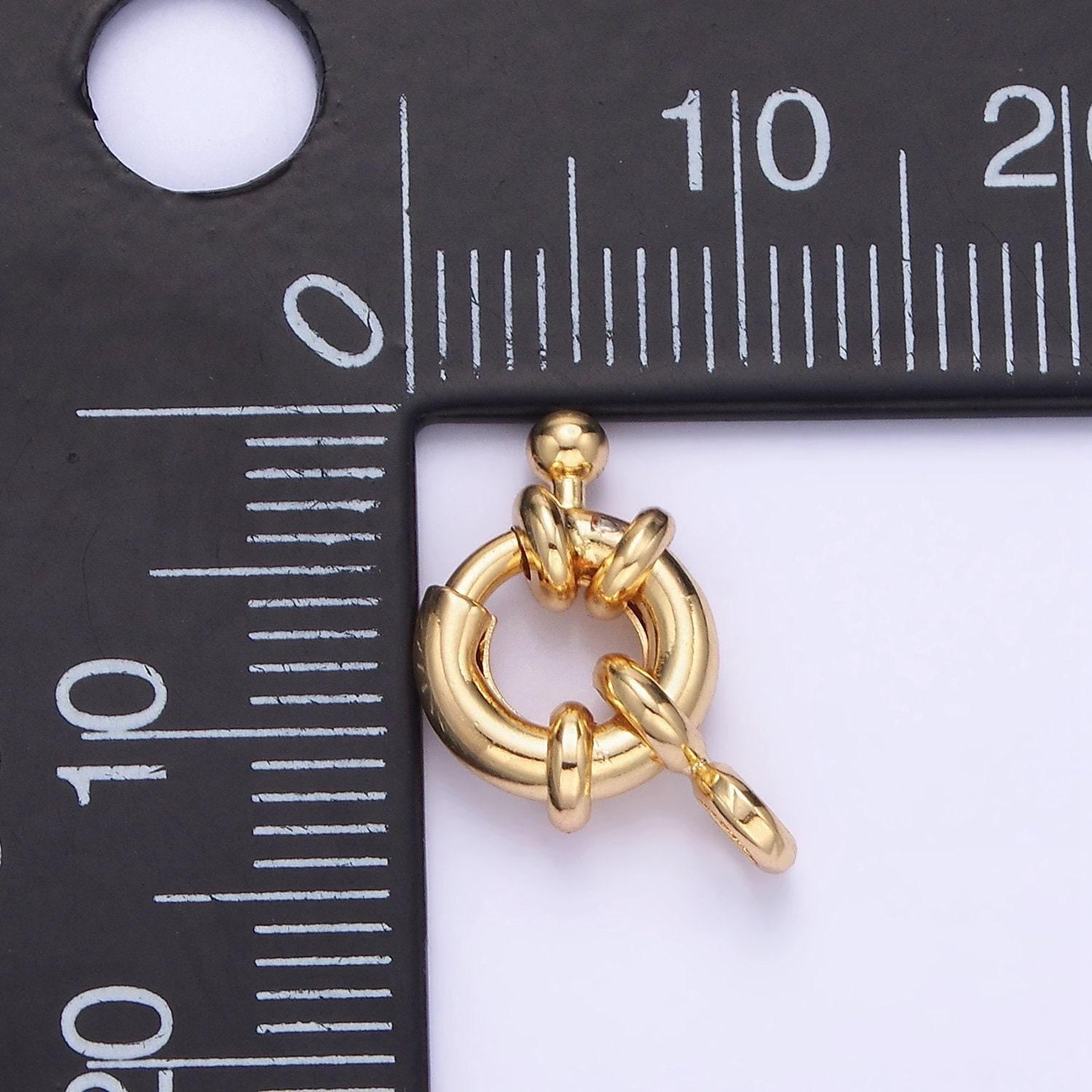16k gold filled 16mm, 18.5mm double loop sailor clasps jewelry making closure supply | z451 z452