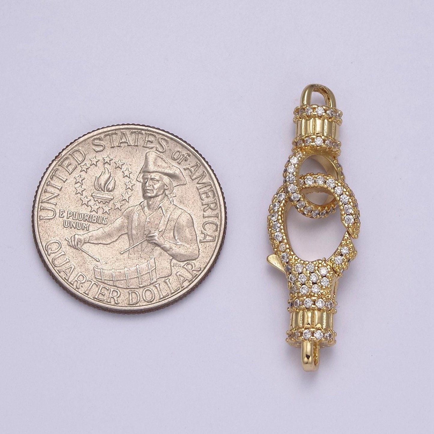 Wholesale clear micro pave cz lobster claw clasps gold with clear cz silver parrot clasp for necklace bracelet enhancer k-756