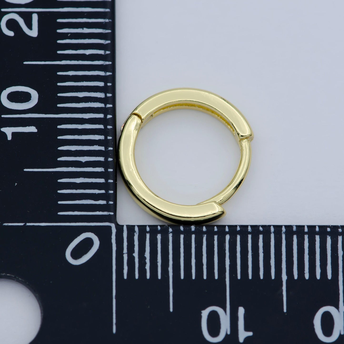 Dainty 12.6mm huggie earring, 24k gold filled hoop huggie for minimalist jewelry component everday wear perfect gift for her, p-263
