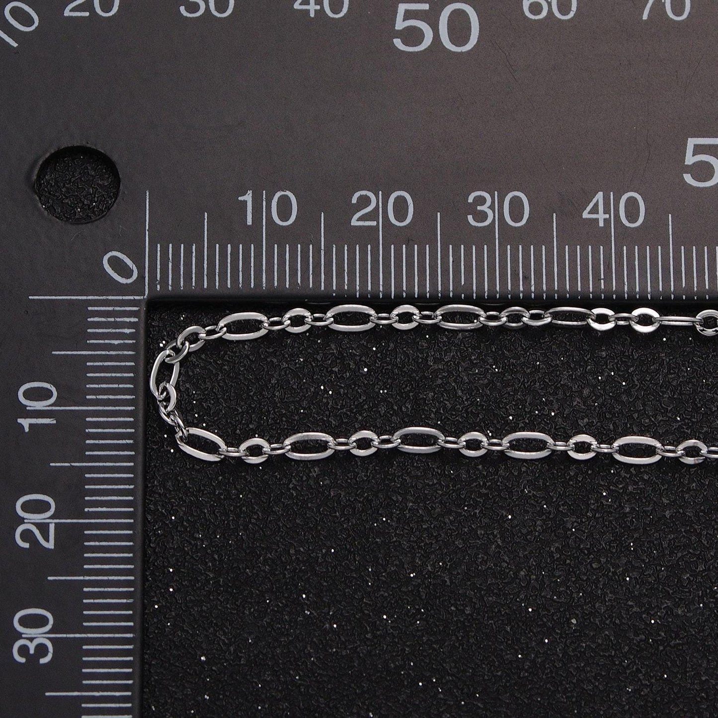 Dainty 24k, white gold filled 2.5mm cable rolo link jewelry making gold, silver unfinished chain by yard | roll-1057 roll-1083