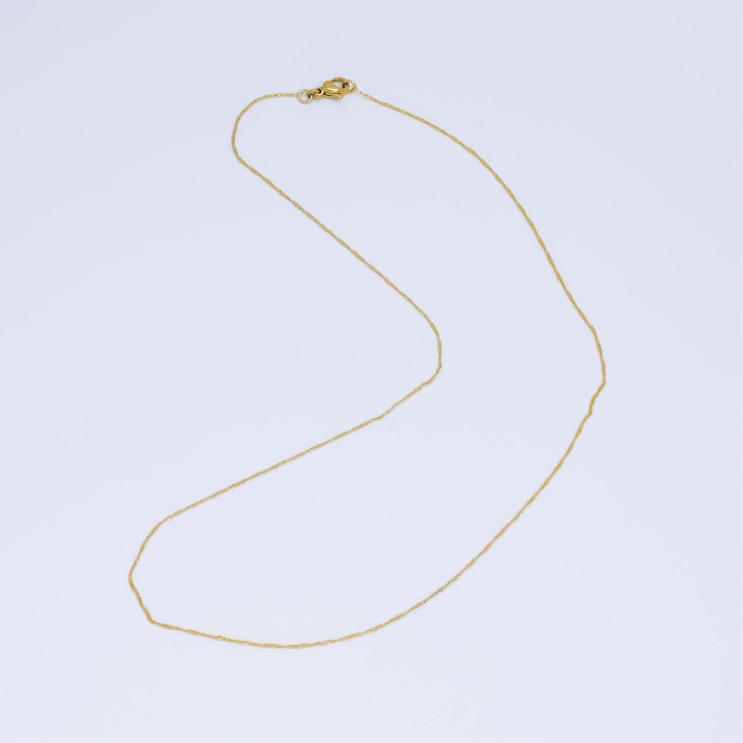 14k gold filled 1mm dainty cable chain 17.5 inch layering necklace | wa-2718