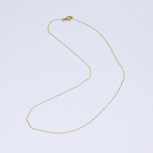 14k gold filled 1mm dainty cable chain 17.5 inch layering necklace | wa-2718