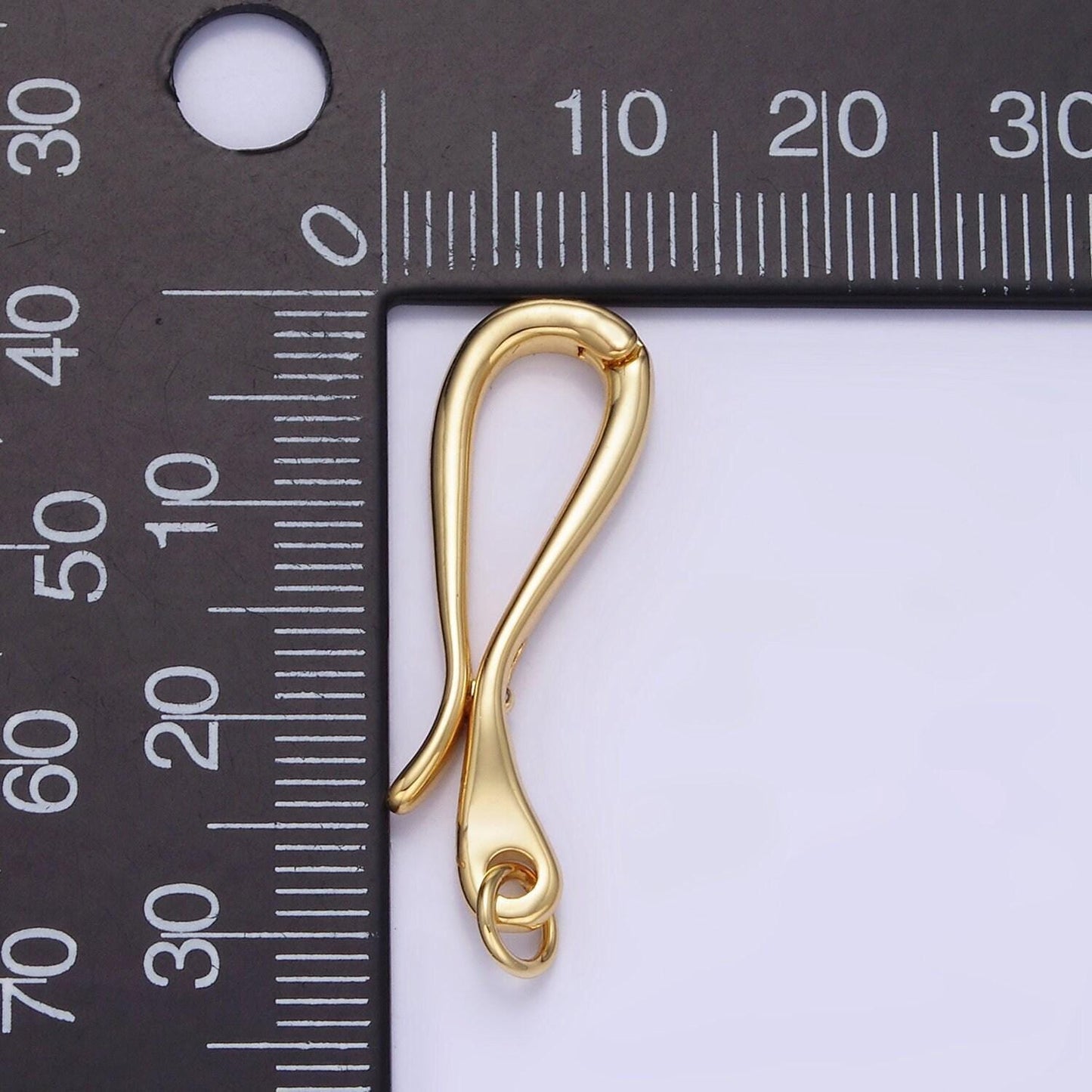 14k gold filled hinged push clasp charm bail for necklace bail enhancer snap bail clasp charm for charm bar supply component jewelry making