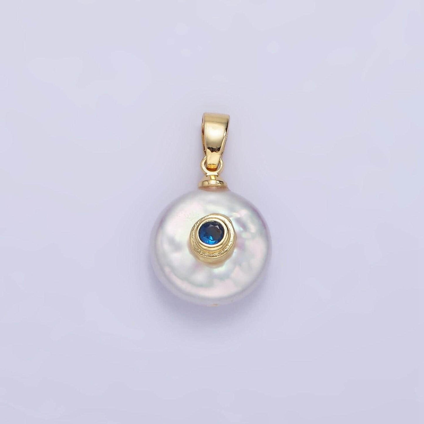 Freshwater pearl pendant cz freeform pearl round oval cz charms for bracelets necklace jewelry with clear, blue cz stone for wedding jewelry