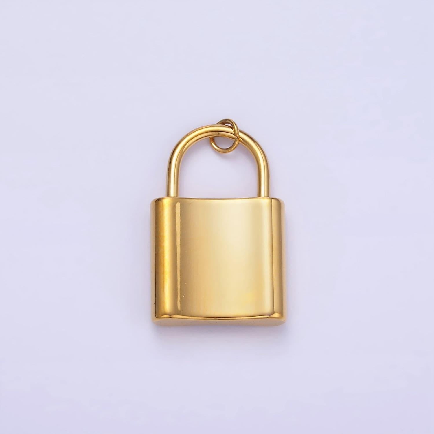 Stainless steel 24mm keypad lock minimalist charm | p-952