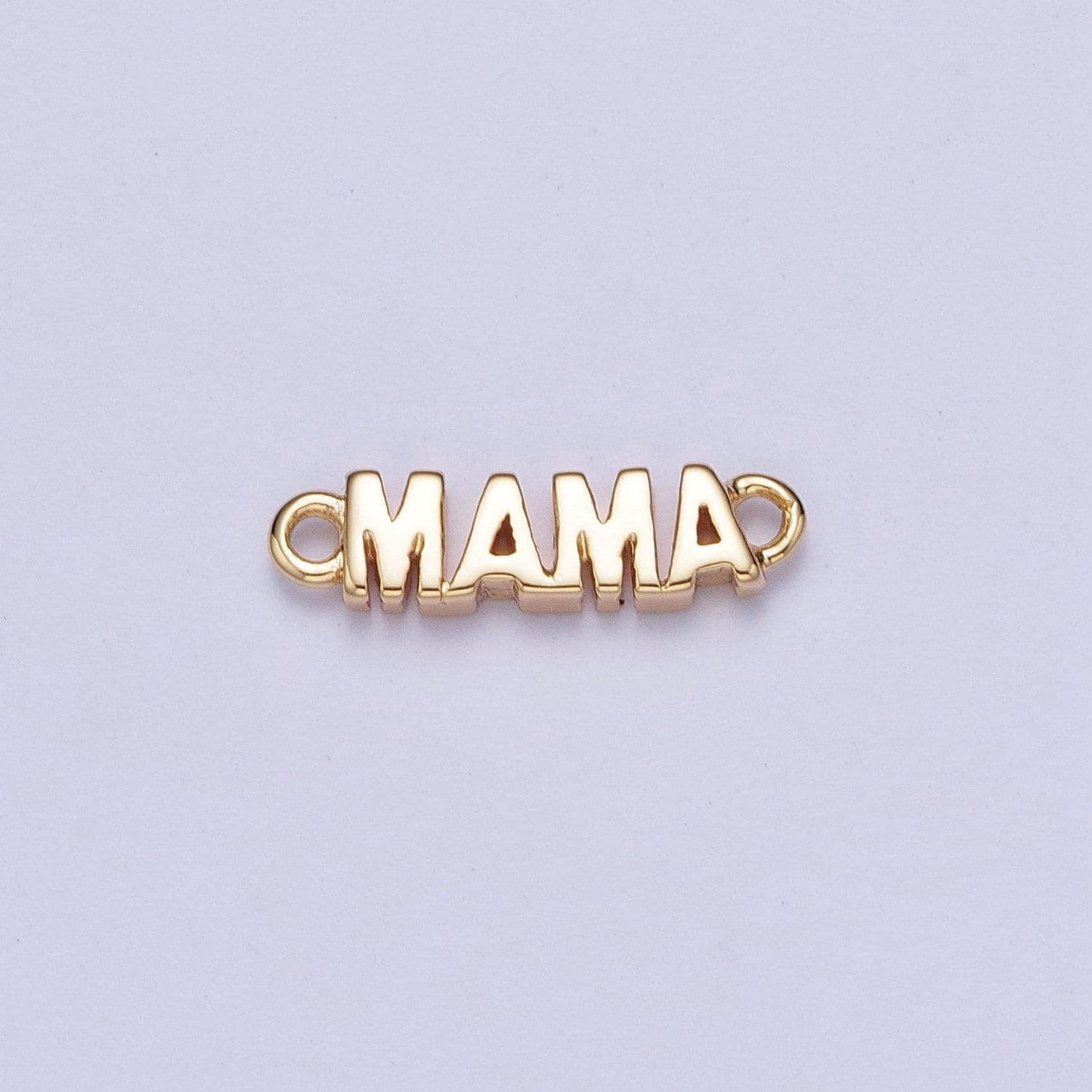 Dainty mama charm connector, 16k gold filled mama script link connector for bracelet necklace, mother's day mom's birthday gift idea | g-709