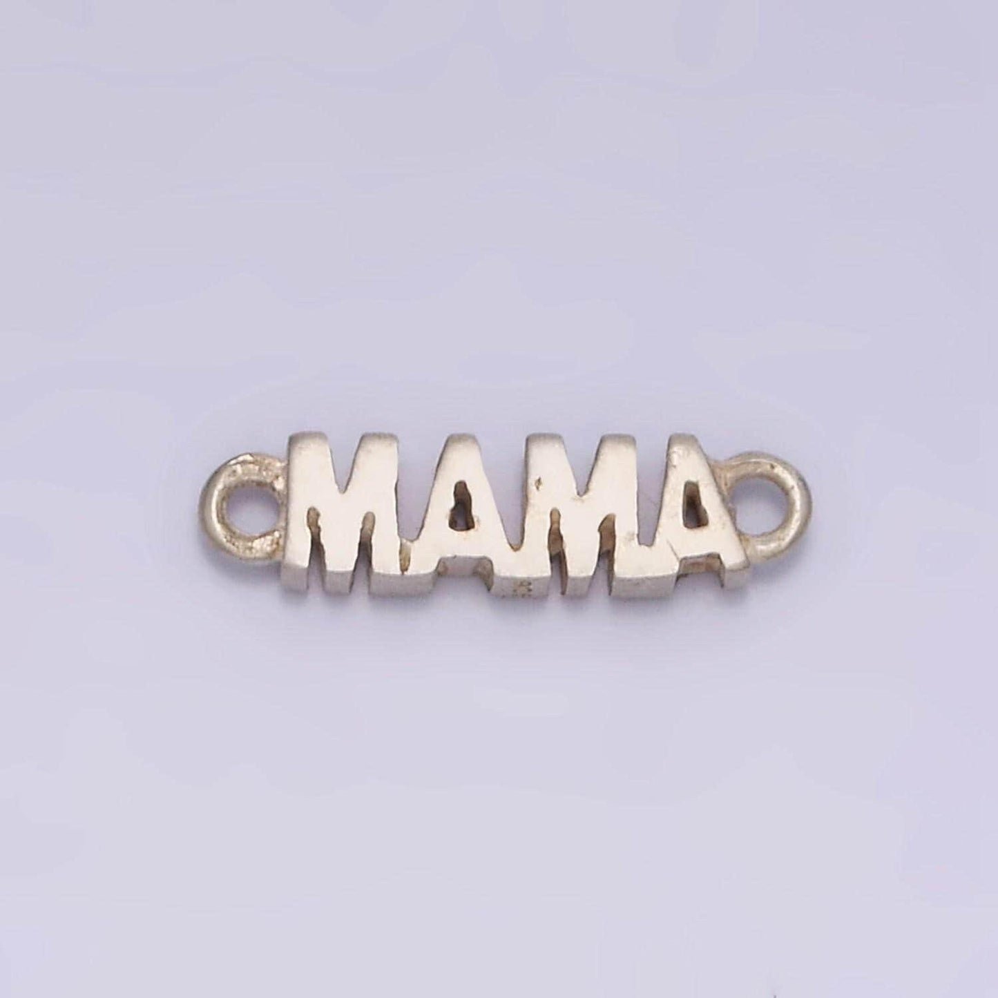 Dainty mama charm connector, 16k gold filled mama script link connector for bracelet necklace, mother's day mom's birthday gift idea | g-709