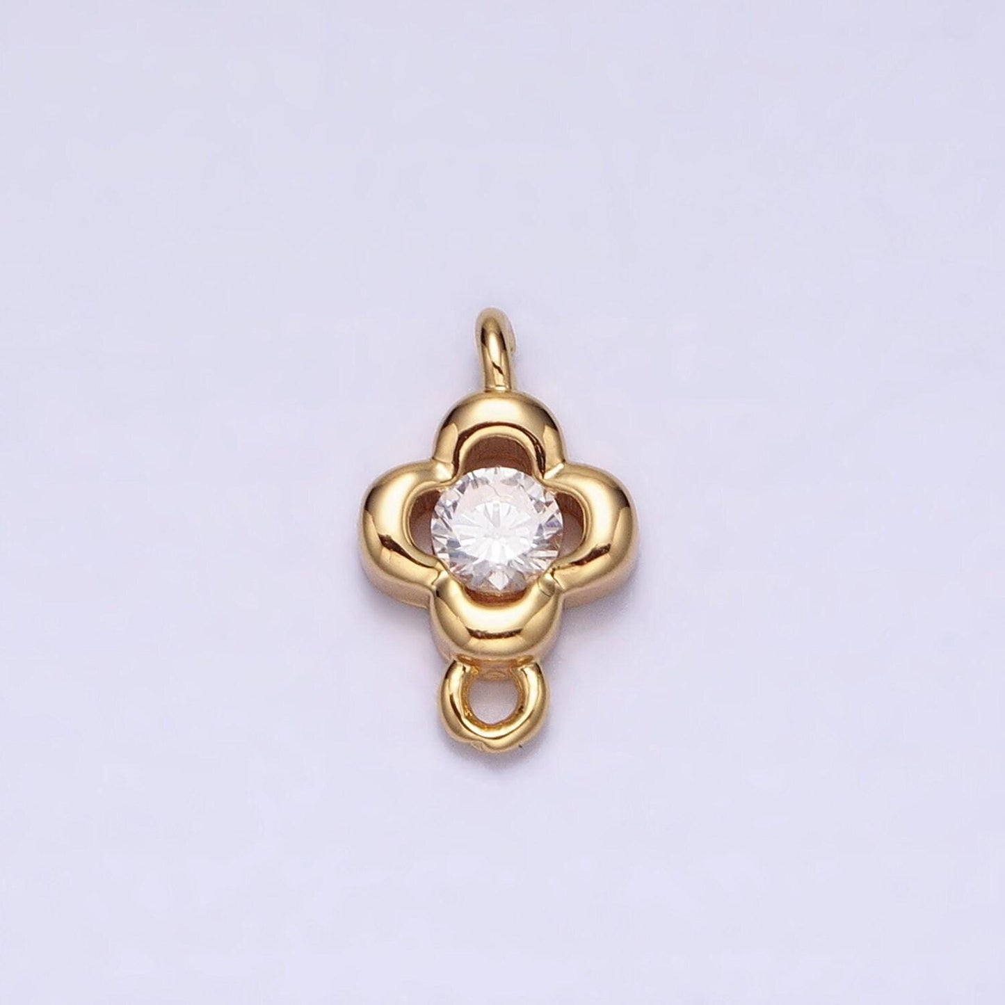 Mini gold flower charm connector for dainty flower jewelry finding handmade necklace earring bracelet link connector y-852