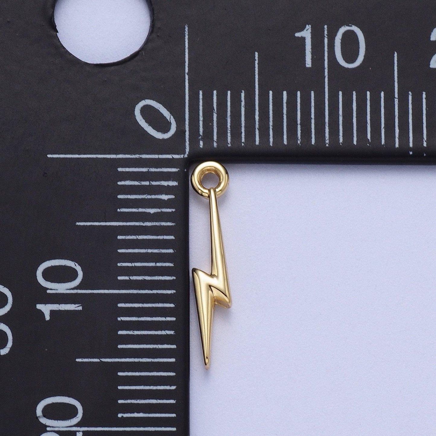 1x mini lightning bolt charms gold / silver bolt wizard charm,thunder pendant small charm for necklace bracelet earring supply ac052