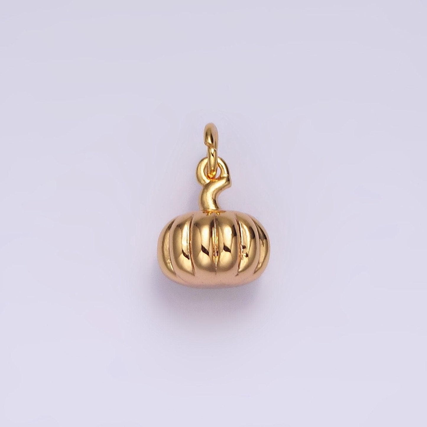 18k gold filled 9mm pumpkin fruit puffed add-on charm | n1760