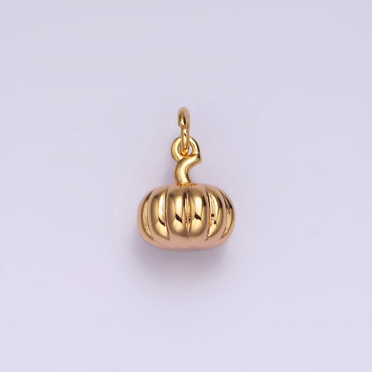 18k gold filled 9mm pumpkin fruit puffed add-on charm | n1760