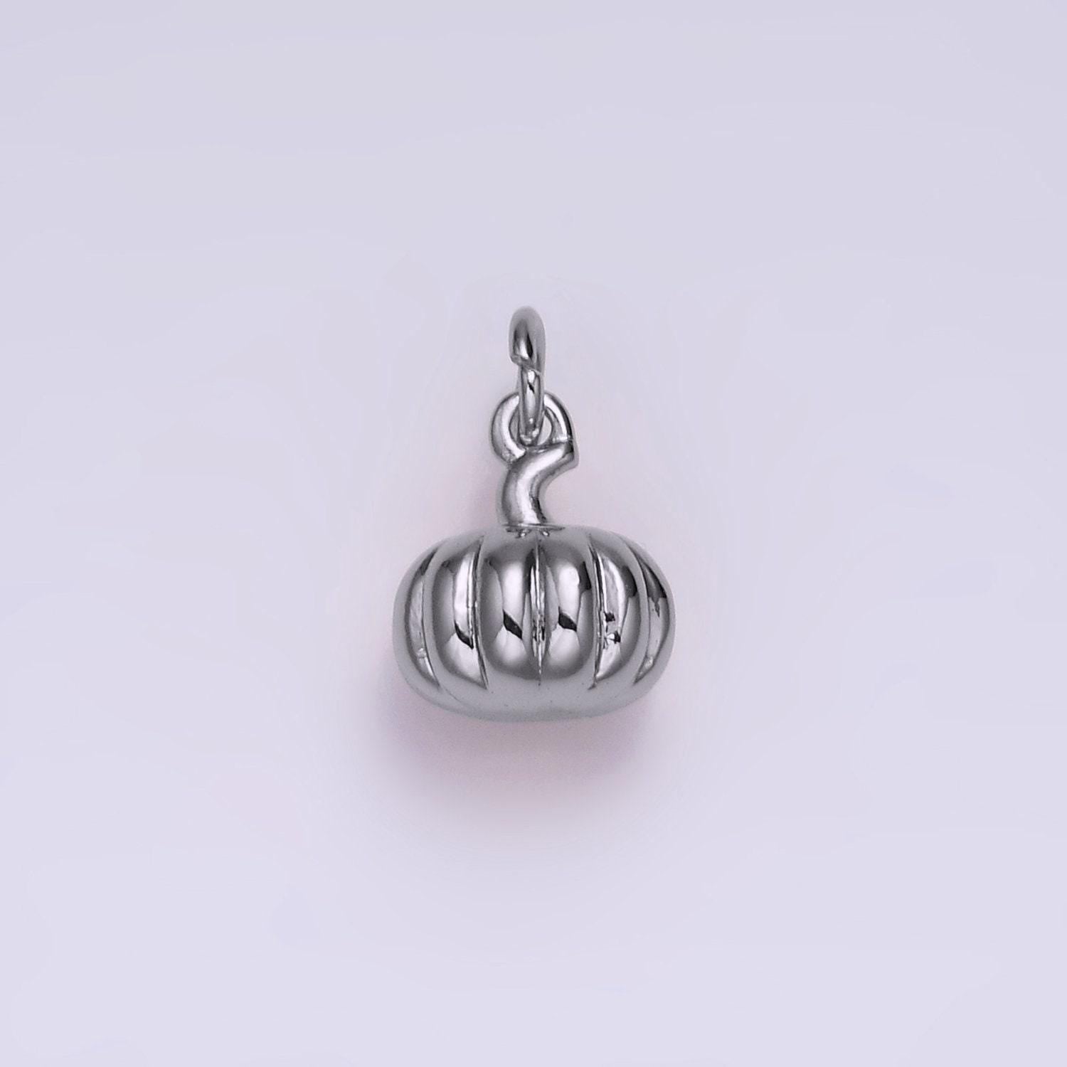 18k gold filled 9mm pumpkin fruit puffed add-on charm | n1760