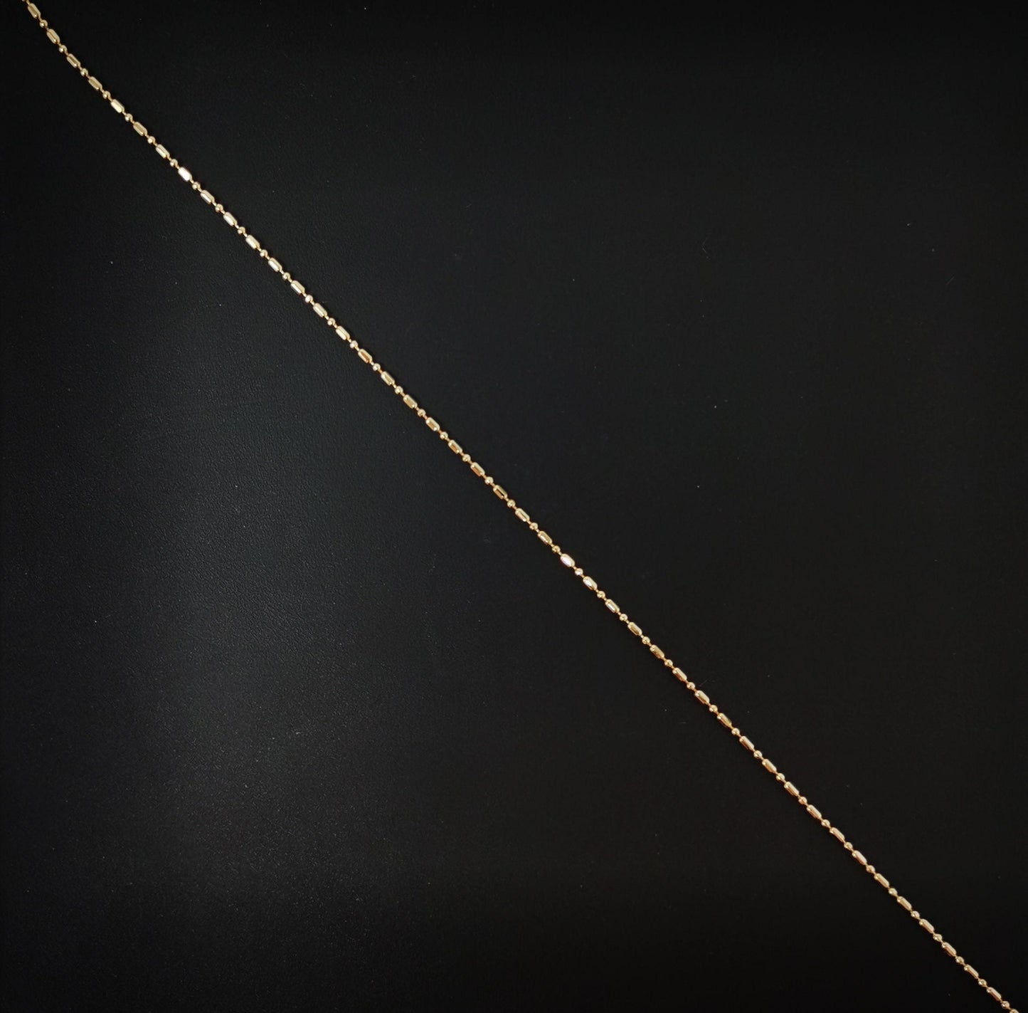 1pc 16'' ready to use 24k gold bead necklace chain, layering beaded chain, dainty beaded necklace, for chain necklace, 900