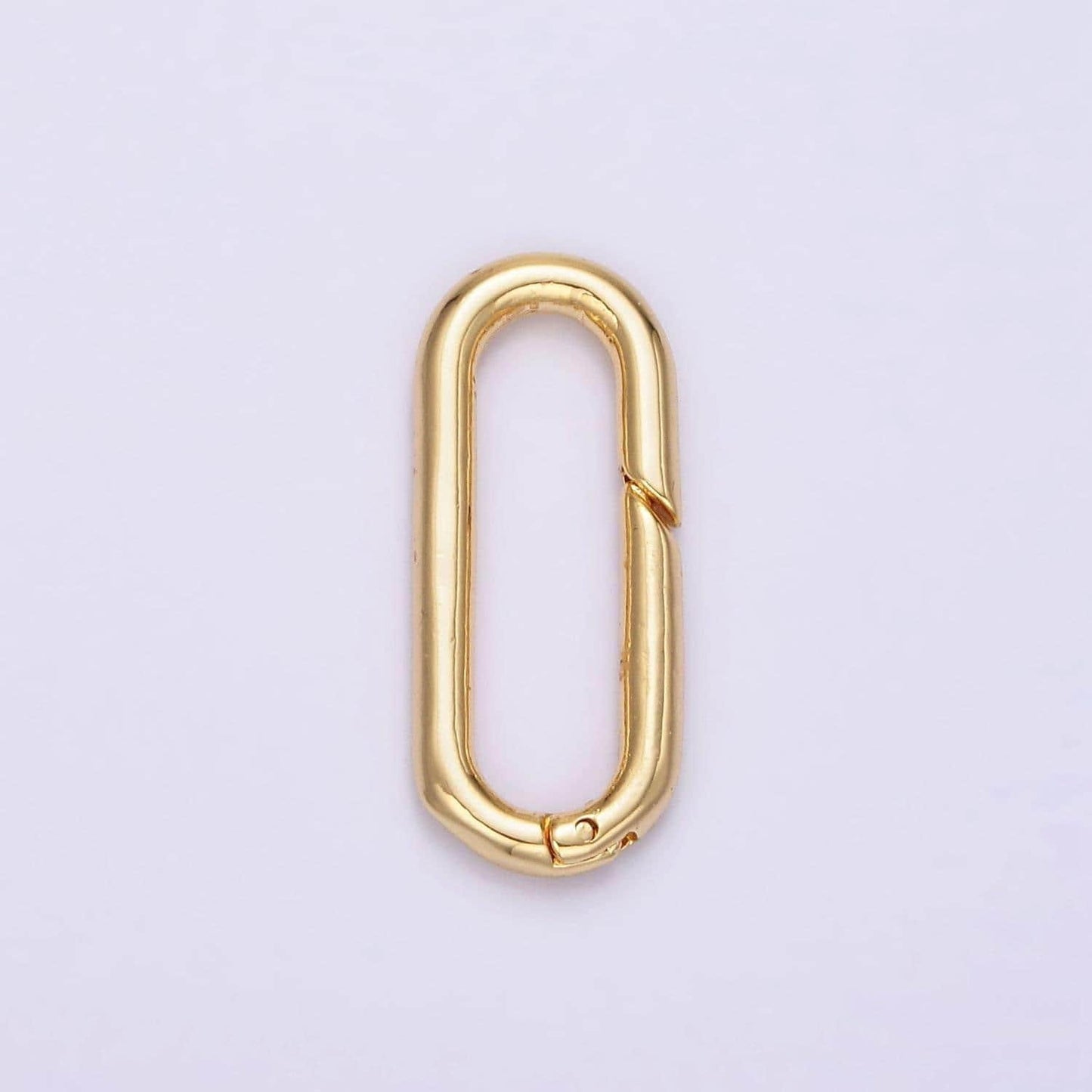24k gold filled 21mm push oblong oval spring gate minimalist findings supply | z575